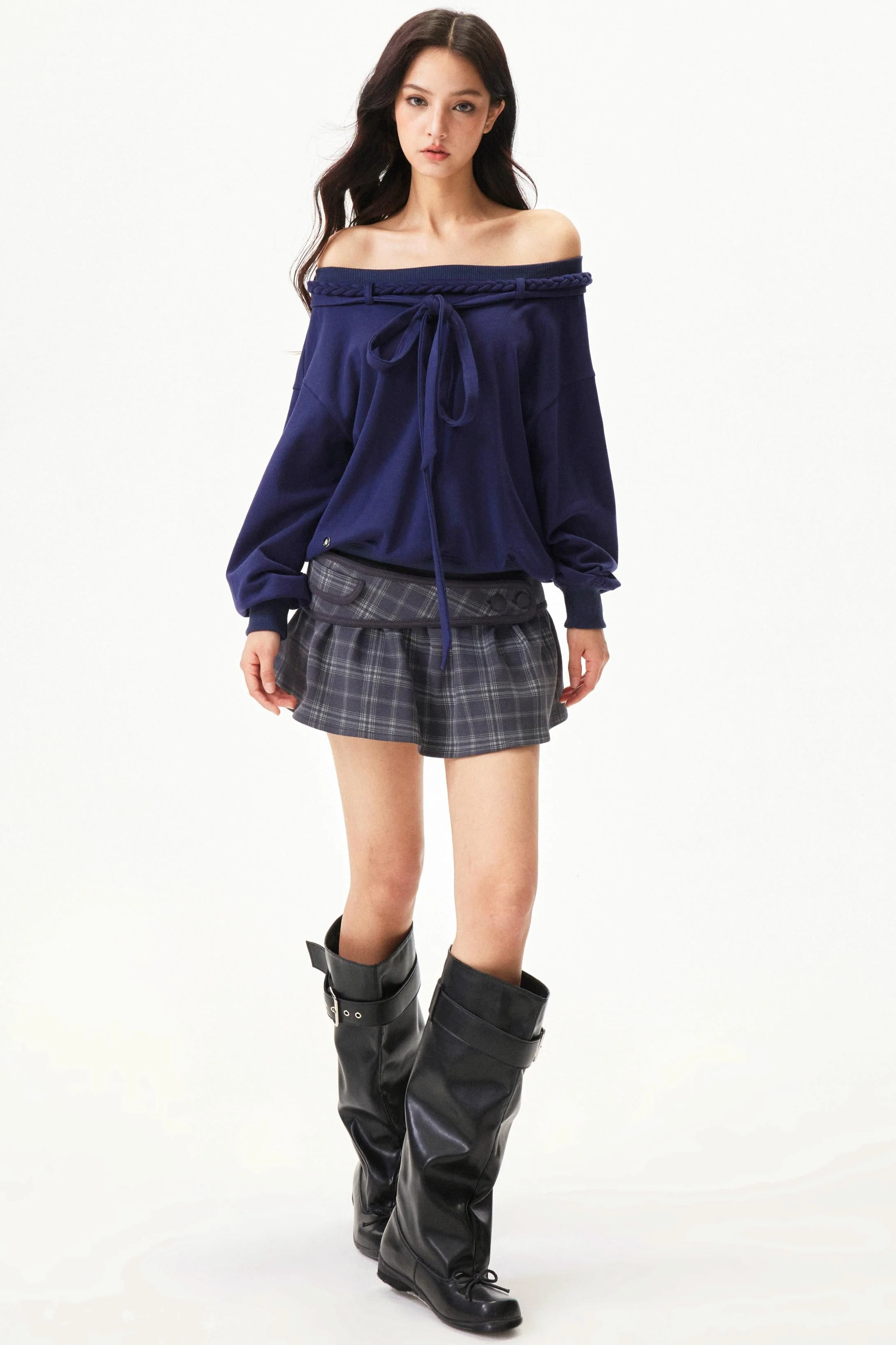 Retro Hand Knit One Shoulder Top - Image 11