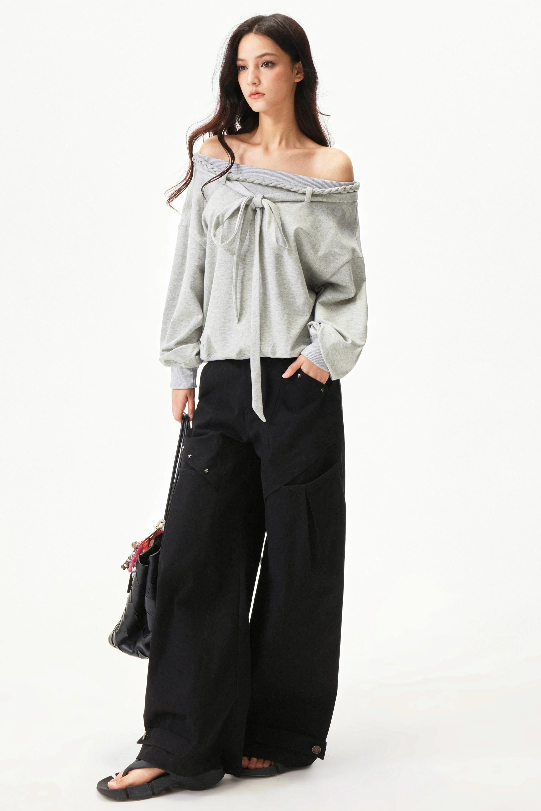 Retro Hand Knit One Shoulder Top - Image 16