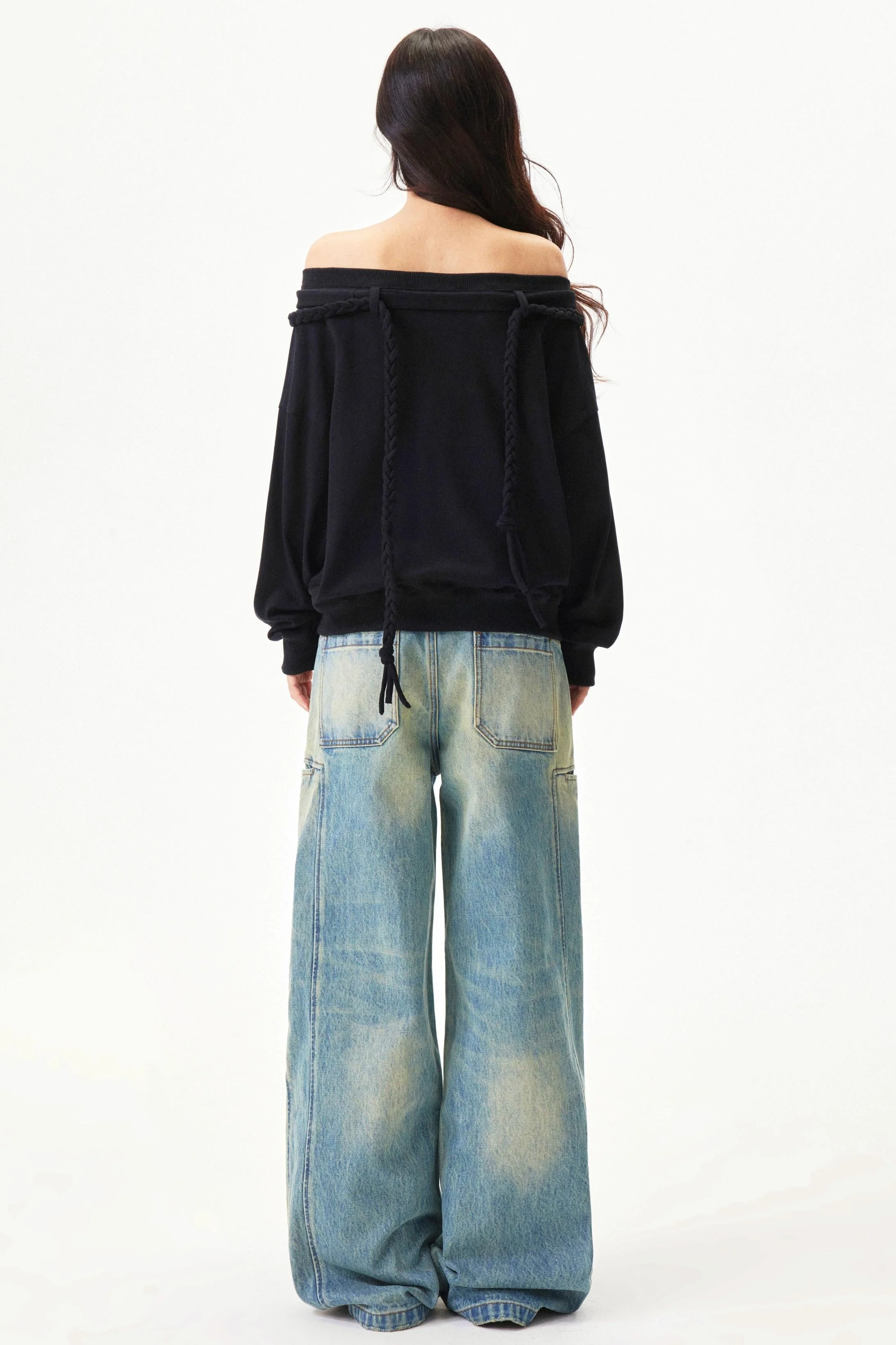 Retro Hand Knit One Shoulder Top - Image 6