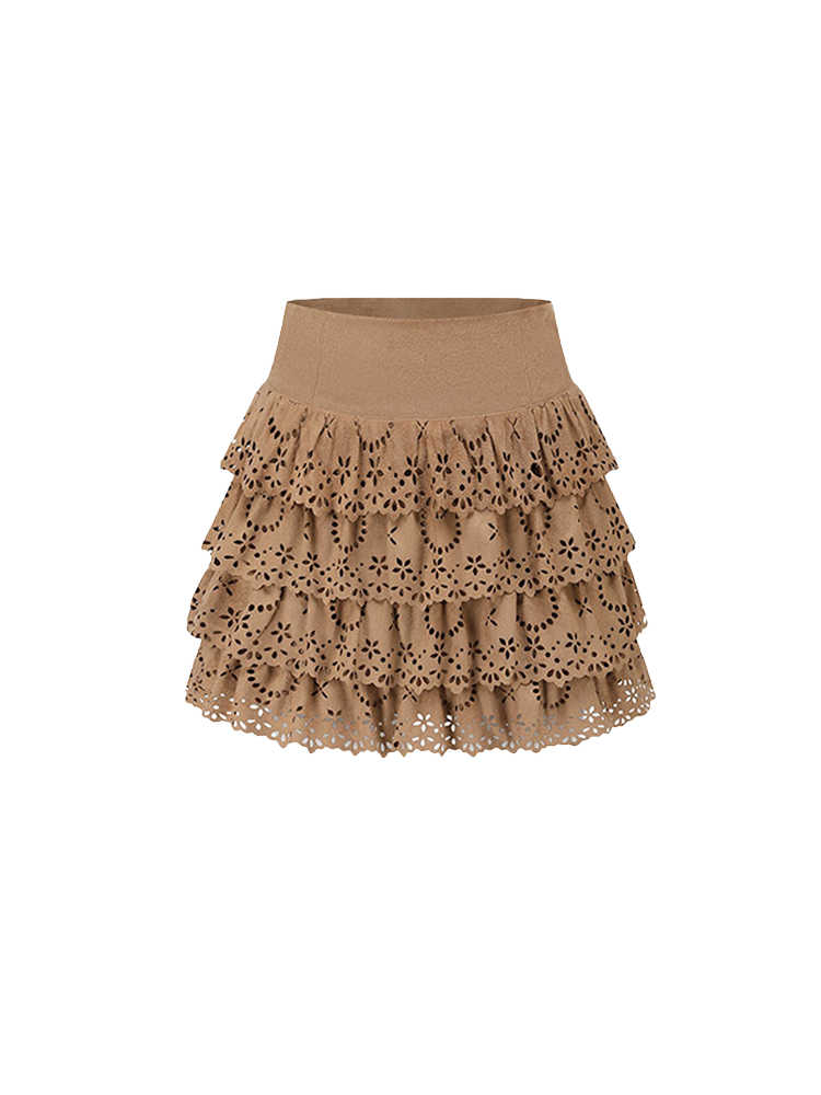 Retro Hollow Suede Fishbone Suit - Image 3