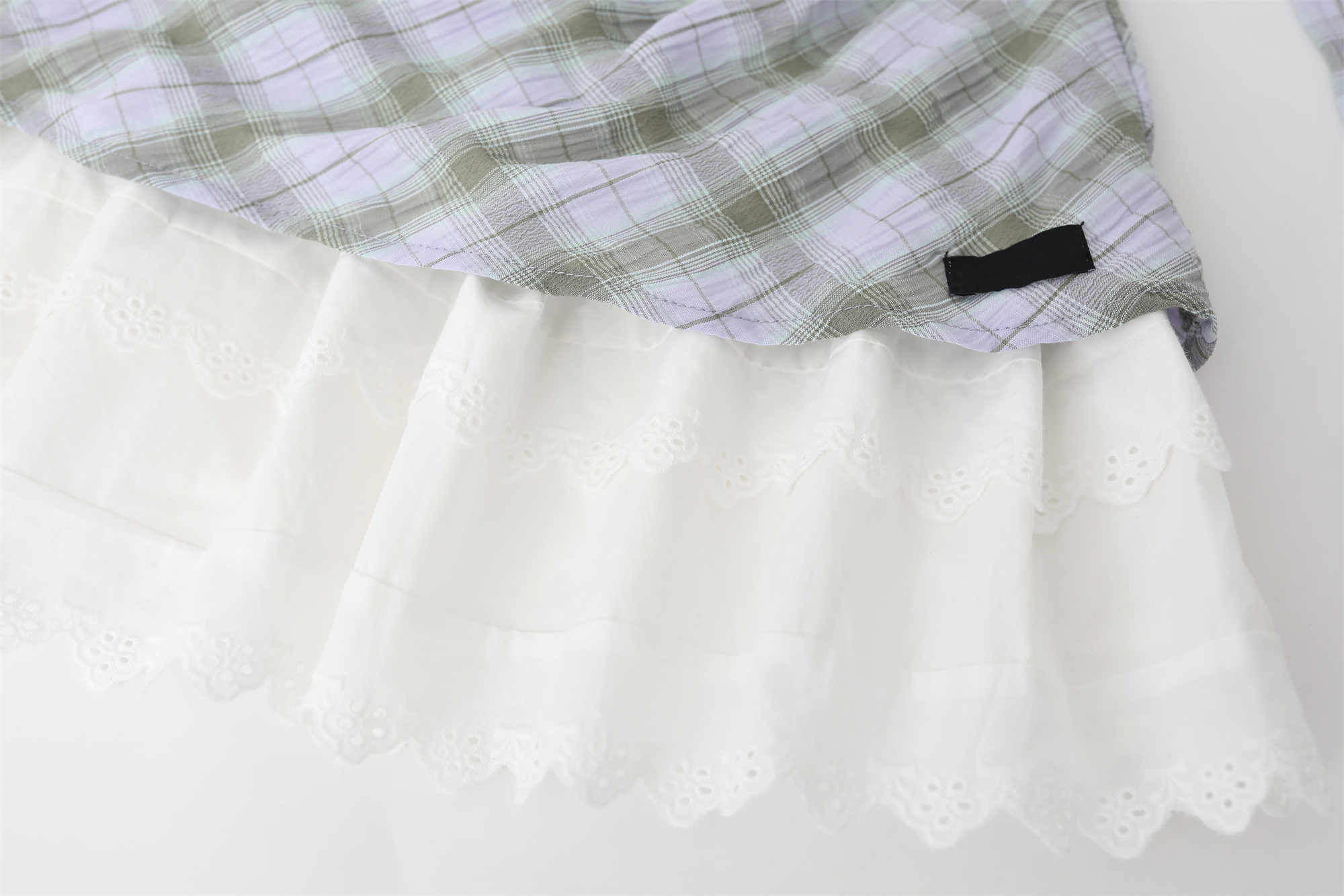 Retro Lace Plaid Halterneck Coquette Dress - Image 3
