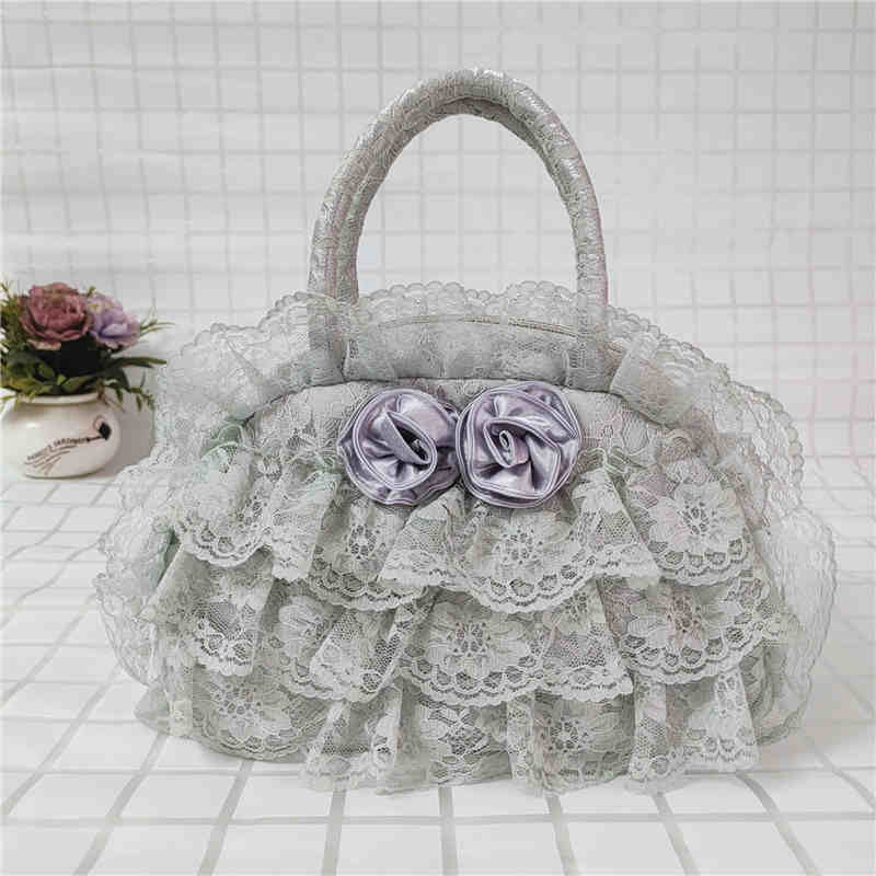 Retro Lace Roses Bag - Image 5