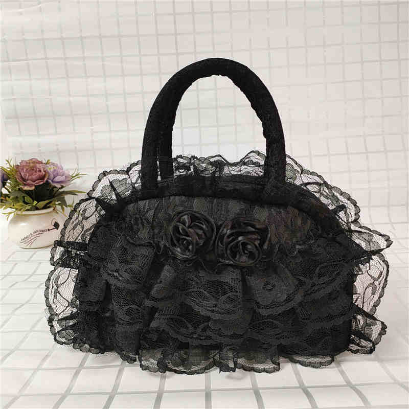 Retro Lace Roses Bag - Image 8