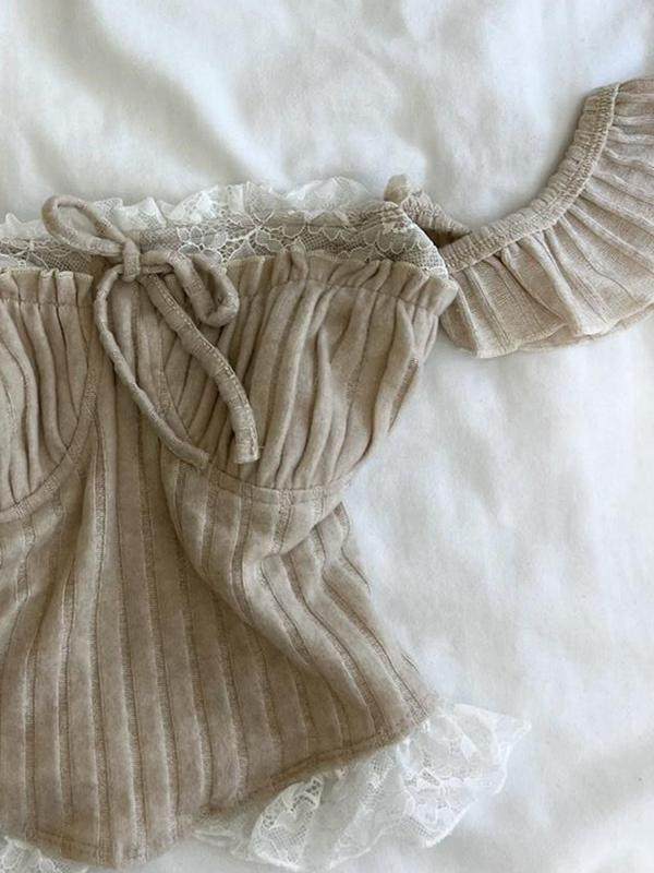 retro lace trim shirt - Image 2