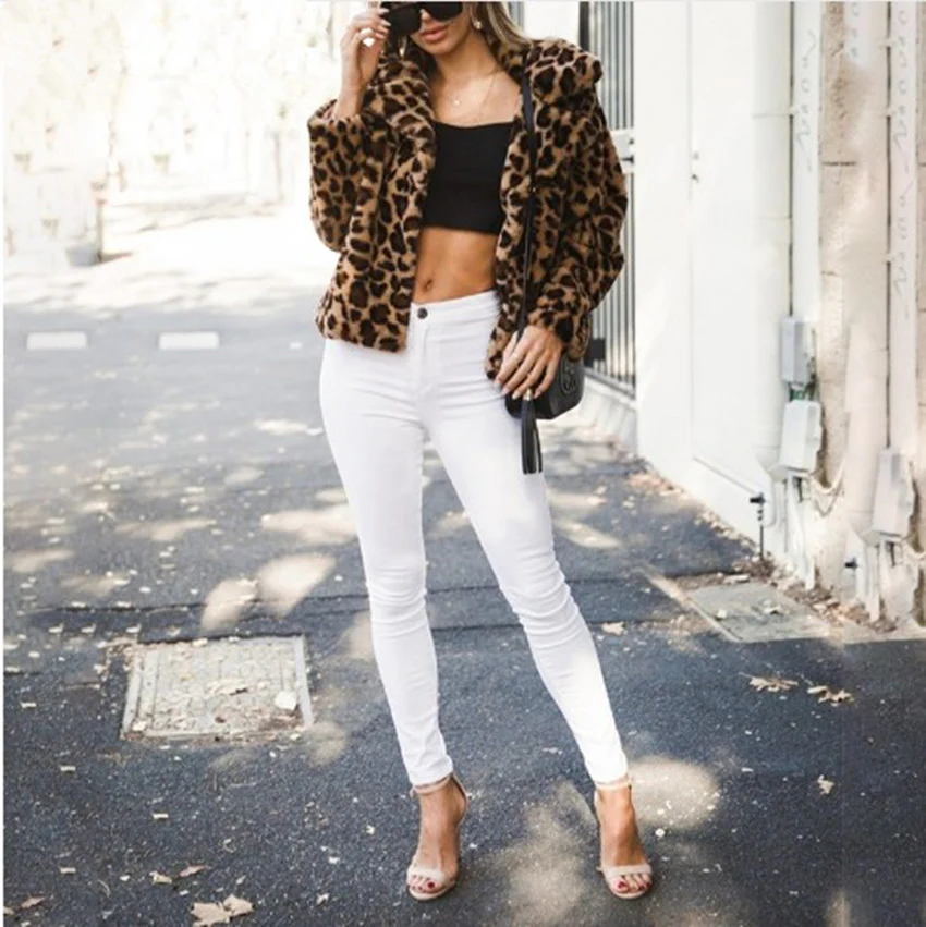 Retro Leopard Faux Fur Jacket - Image 4