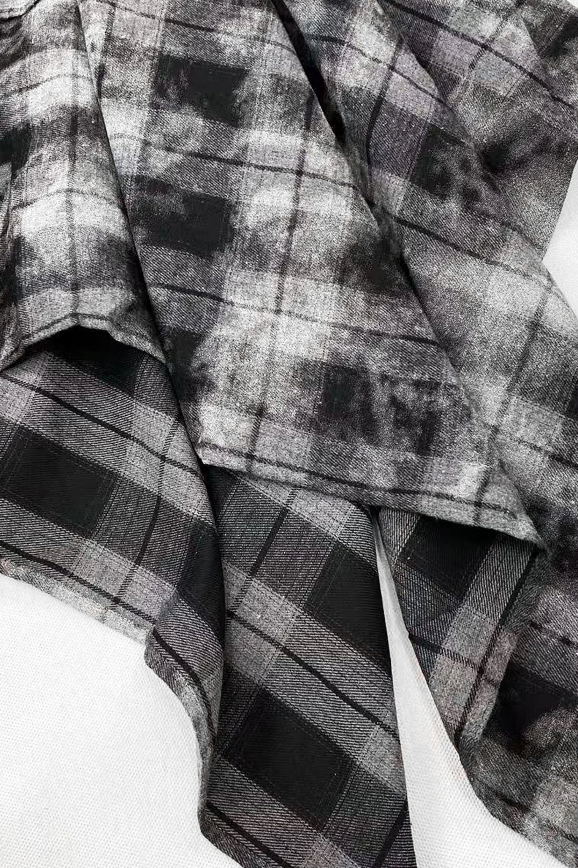 Retro Check Asymmetrical Skirt - Image 7