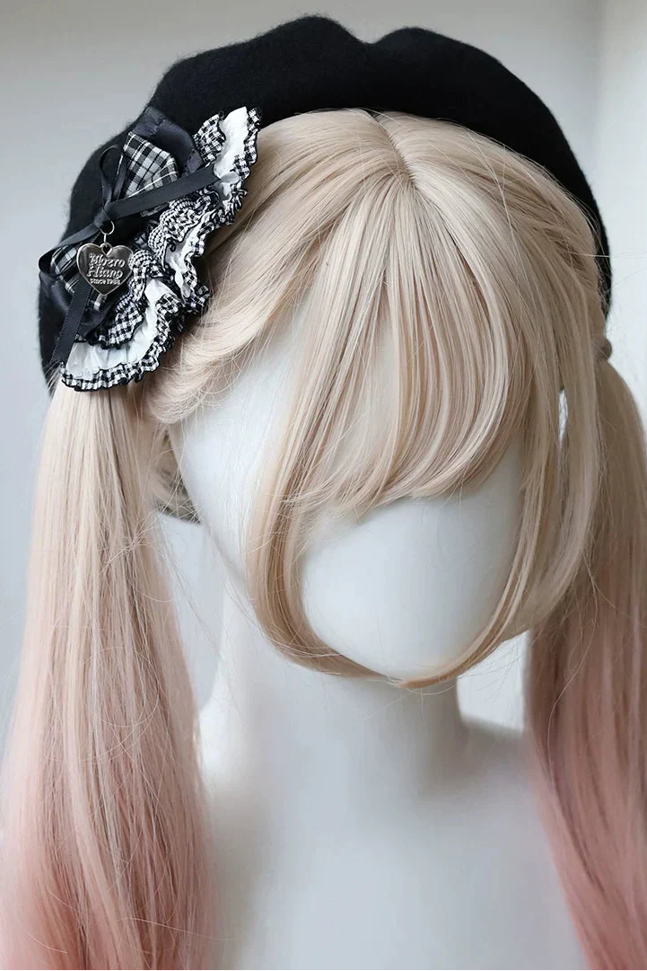 Dark Cute Beret + Ribbon