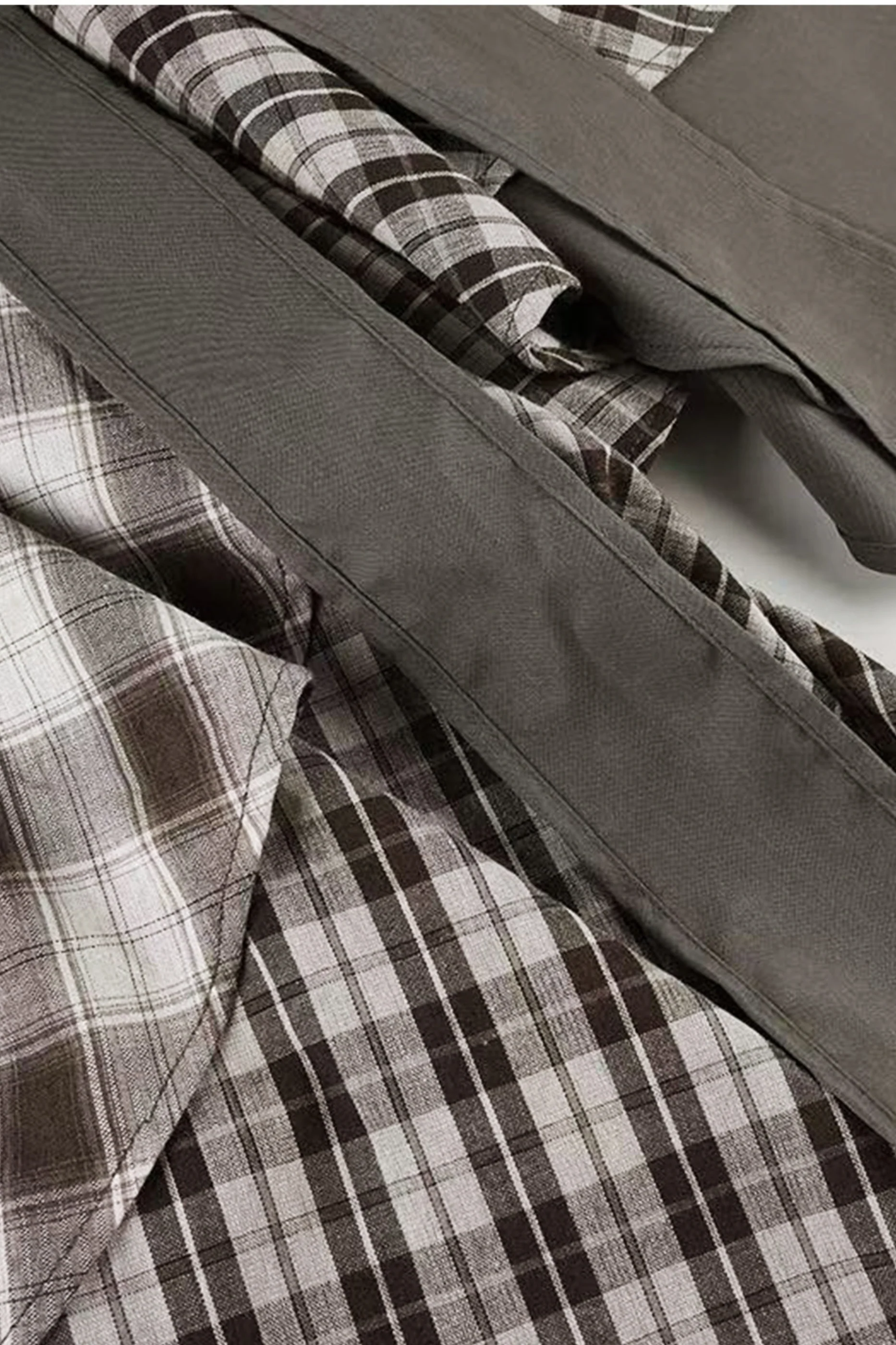 Retro Plaid Layered Skirt - Image 6