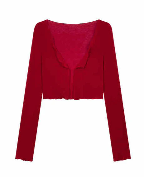 Retro Pure Desire Floral Tube Top + Cardigan - Image 6