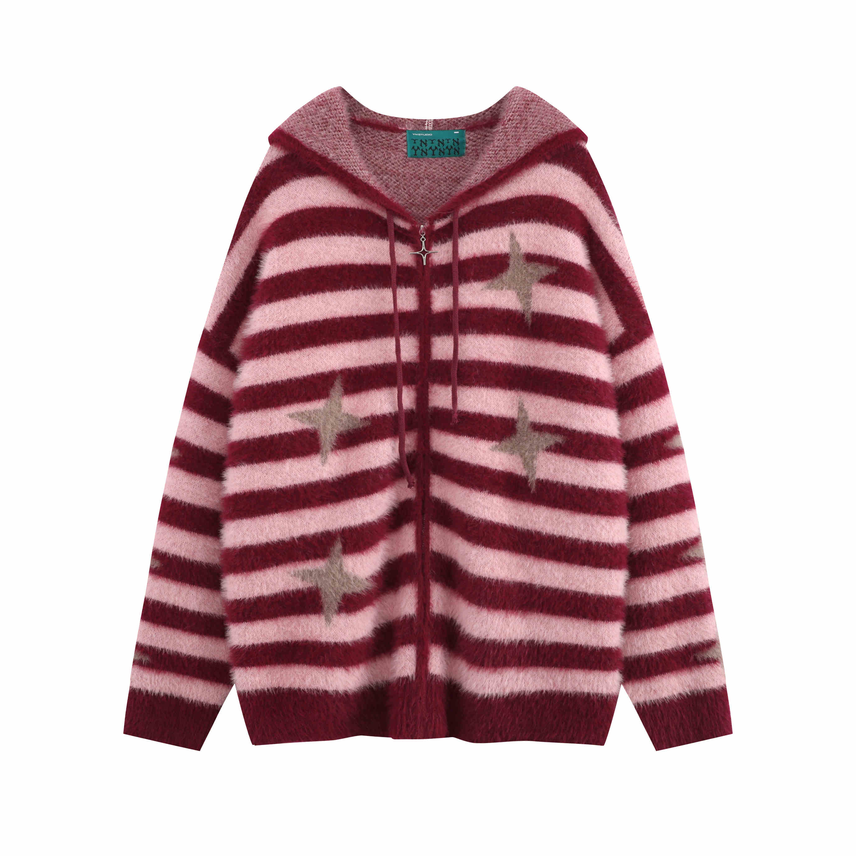 Retro Star Knitted Cardigan - Image 3