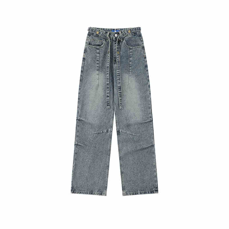 Retro Washed Strap Y2K Jeans - Image 5