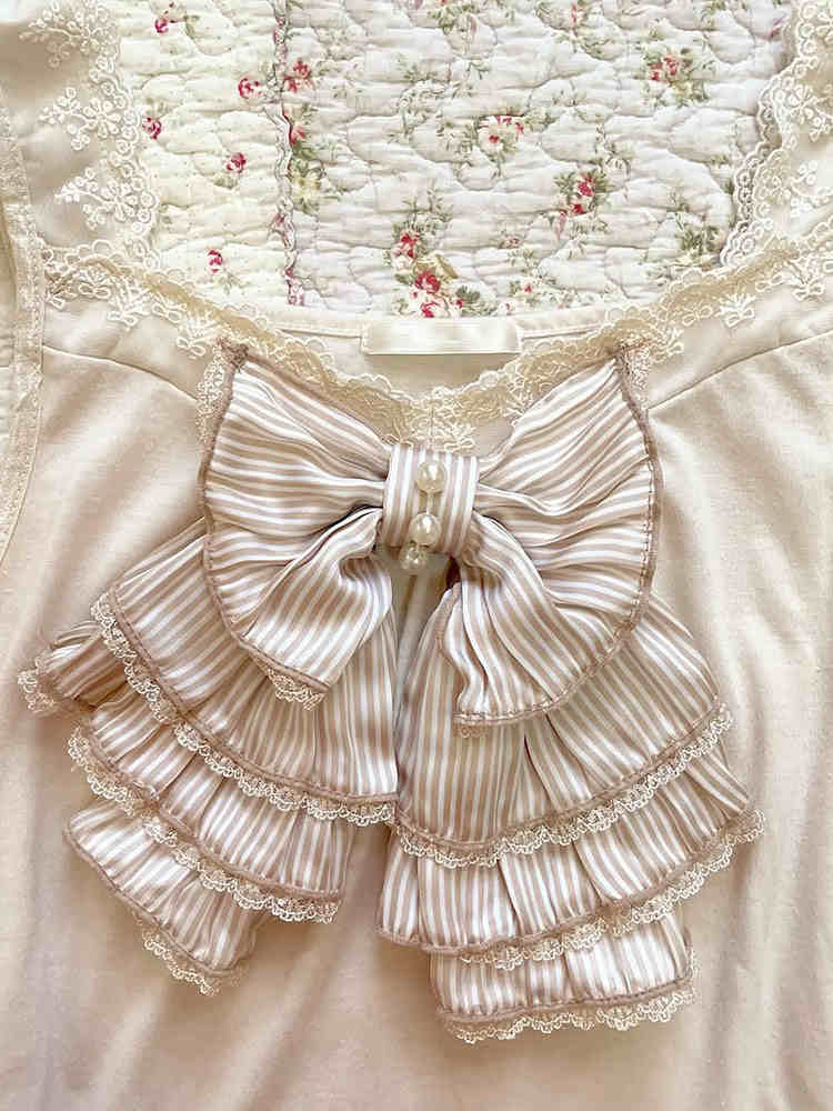 Retro White Bow Top - Image 4