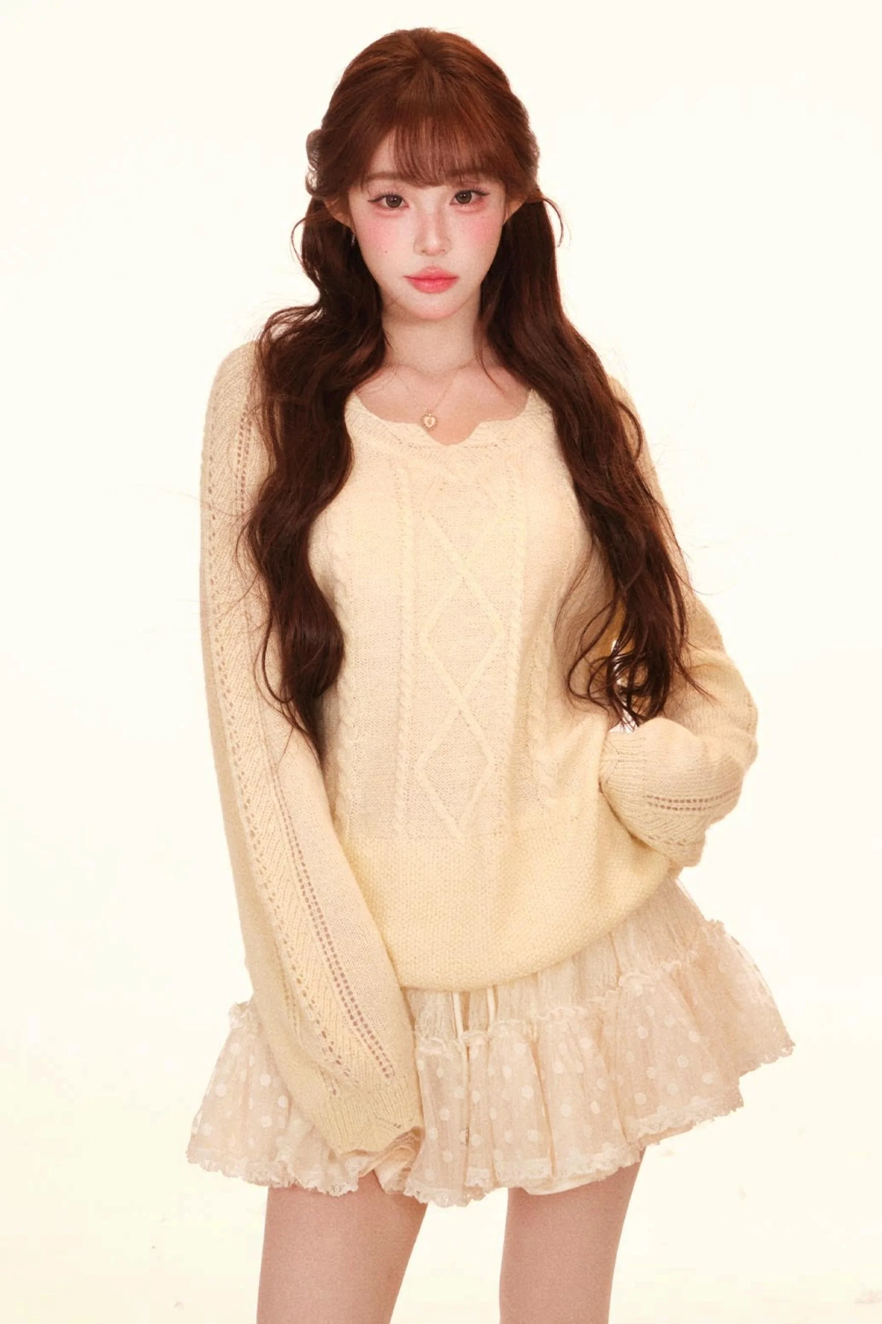 Loose Sweet Girly Top + Skirt - Image 12