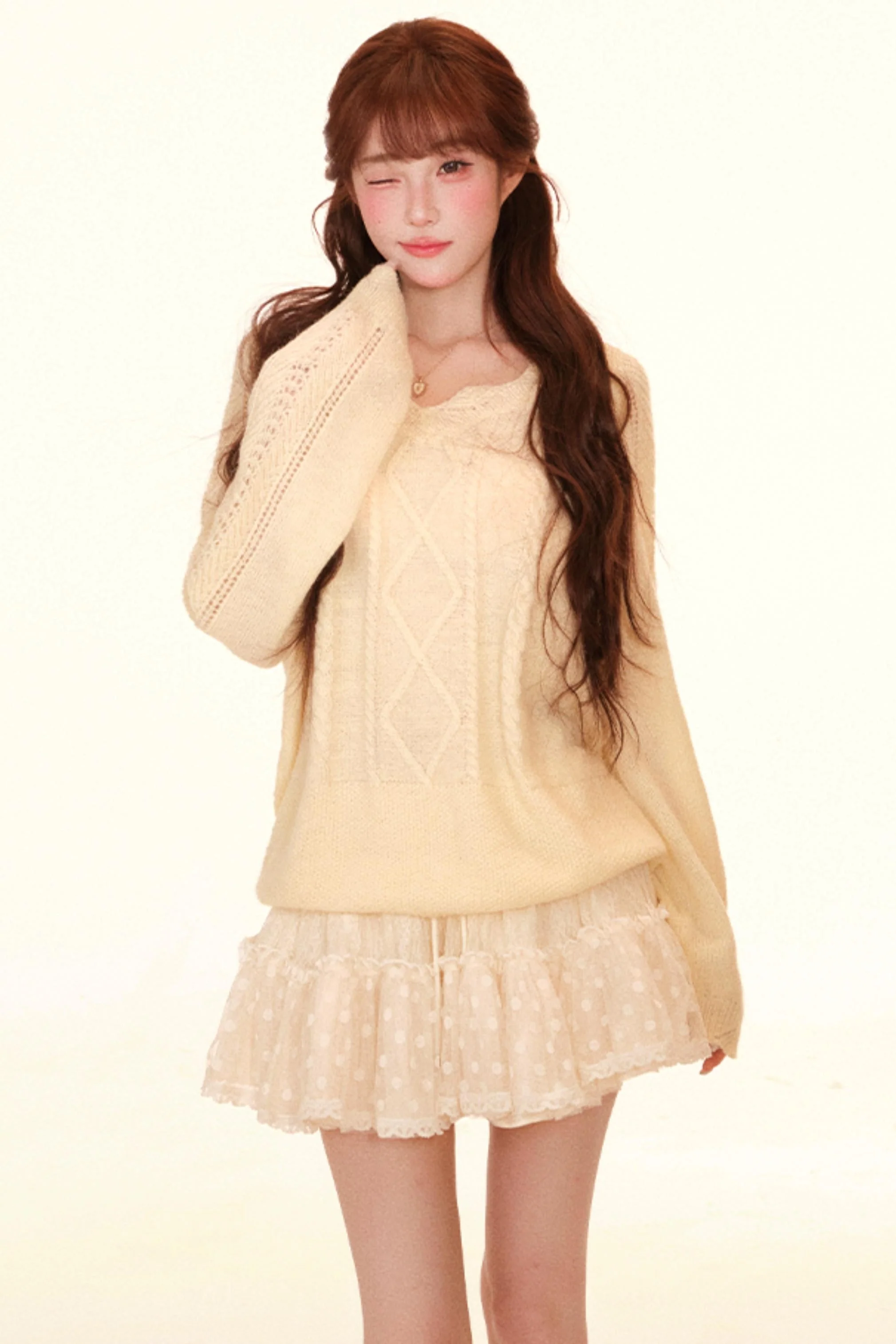 Loose Sweet Girly Top + Skirt - Image 3