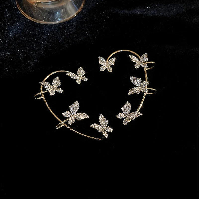 Rhinestone Butterfly Ear Cuffs - Image 10