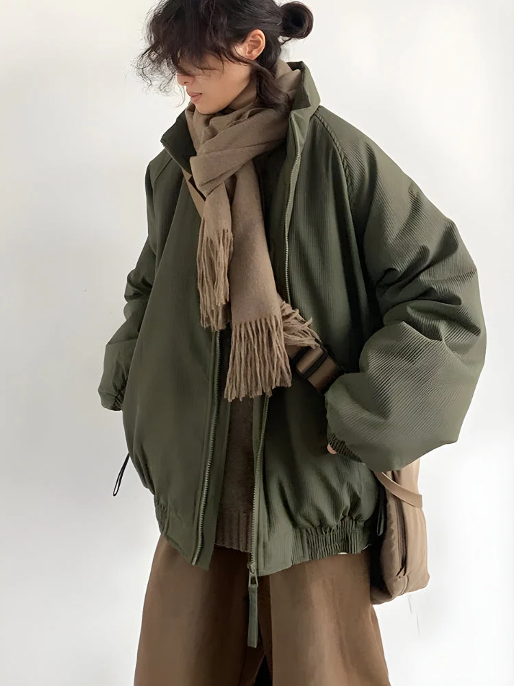 Ribbed High Neck Jacket - Image 9
