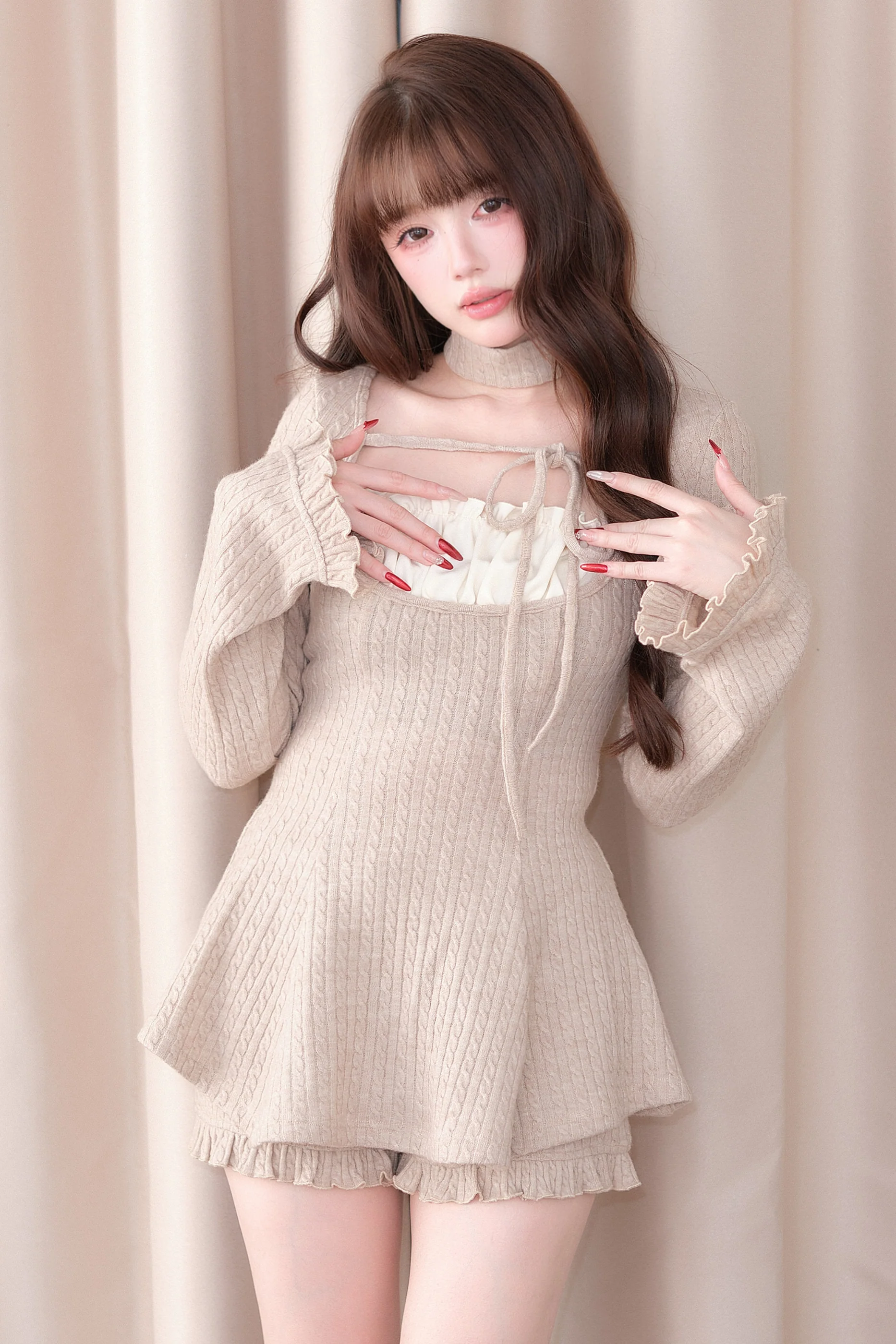 Ribbed Knit Dress + Shorts