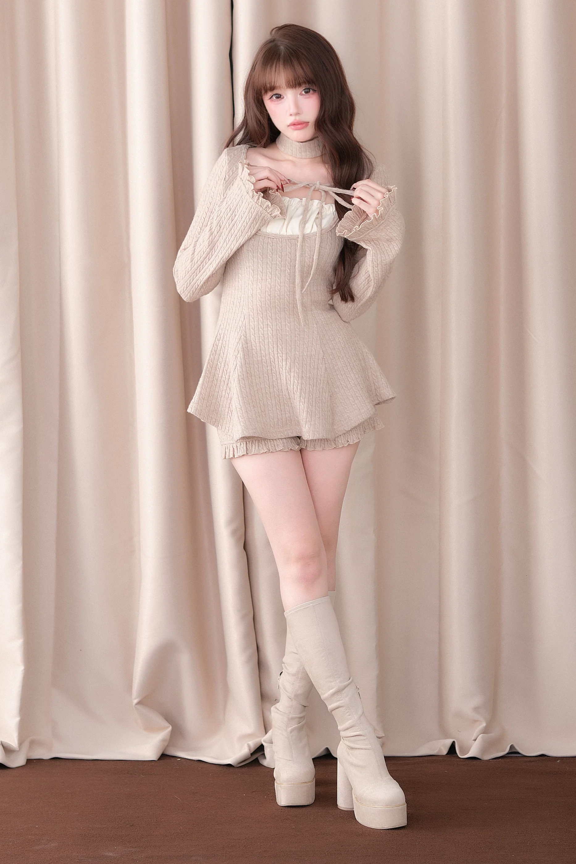 Ribbed Knit Dress + Shorts - Image 3