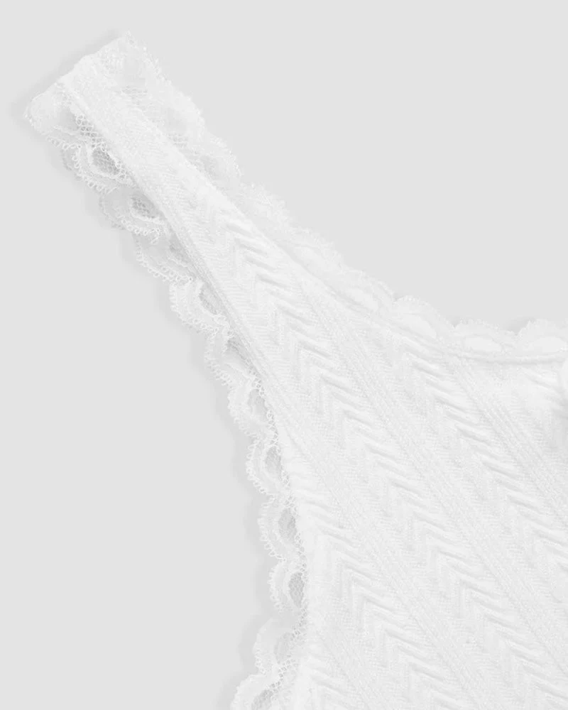 Ribbed Lace Tank Top - Image 3
