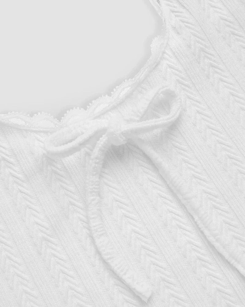 Ribbed Lace Tank Top - Image 4