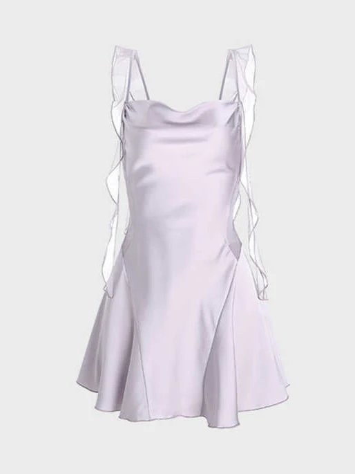 Ribbons Mesh Silk Pajamas