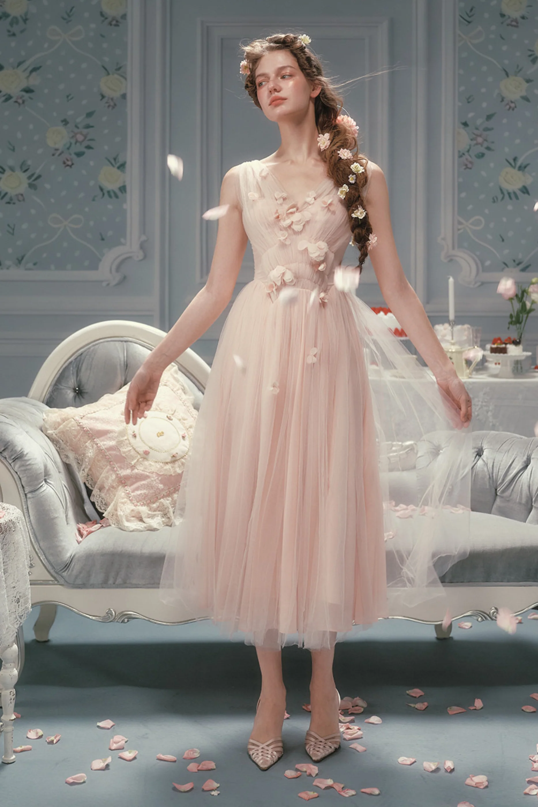 Romantic French Lace Dress - Image 2