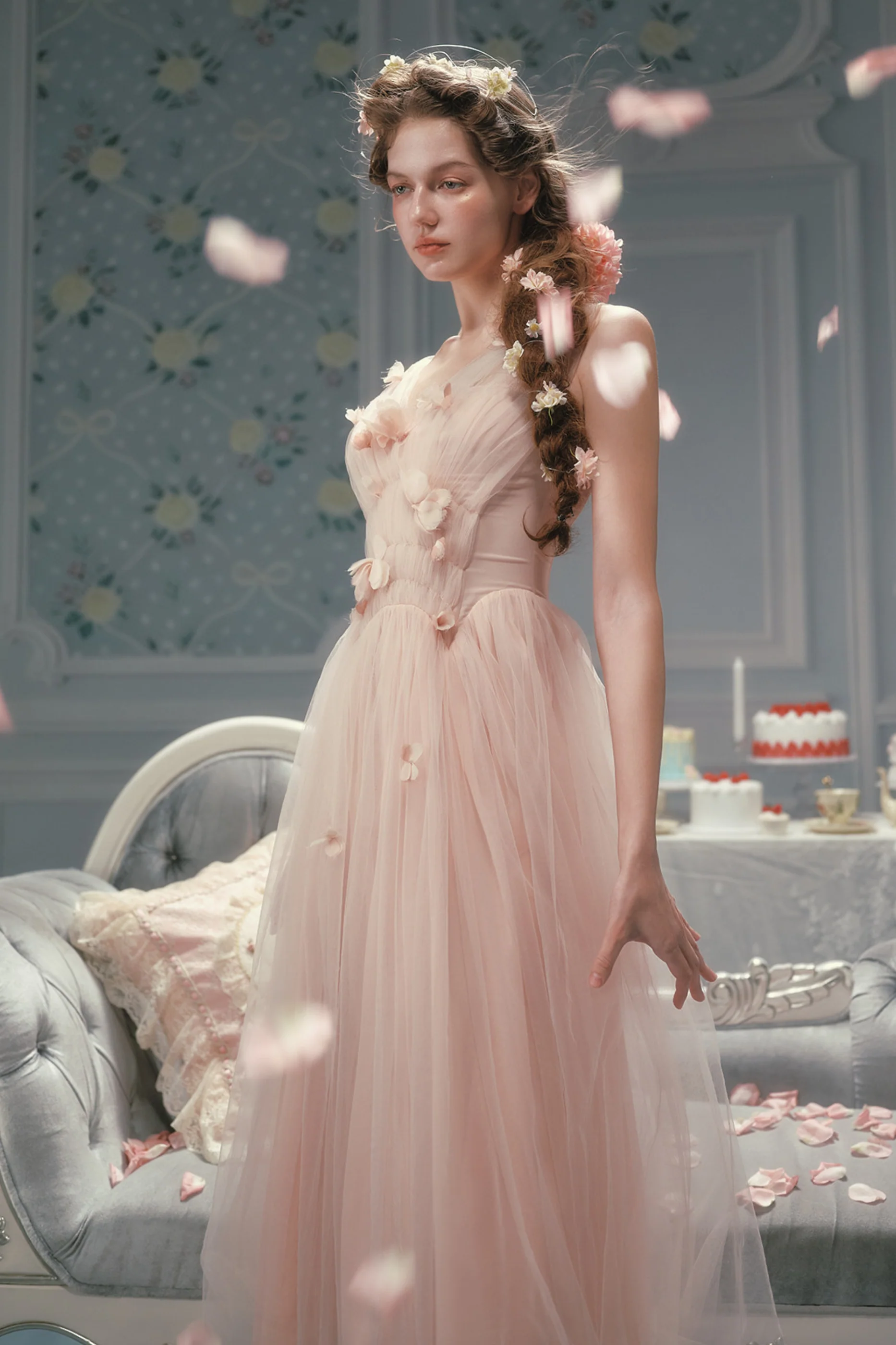 Romantic French Lace Dress - Image 6