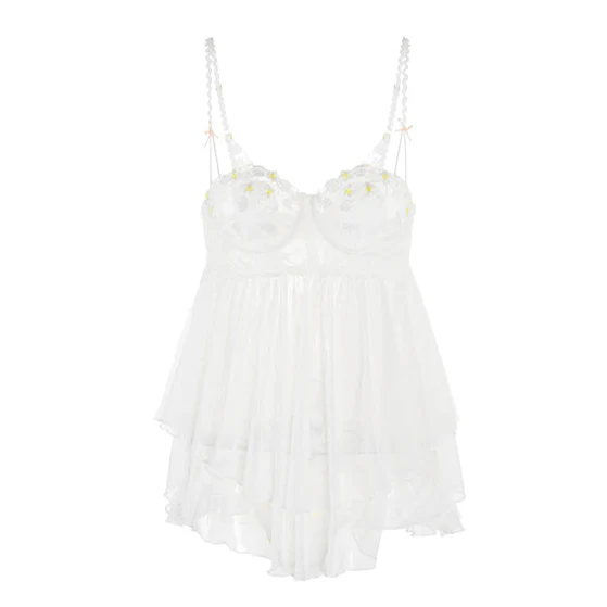 Romantic Lace Strap Nightgown - Image 7