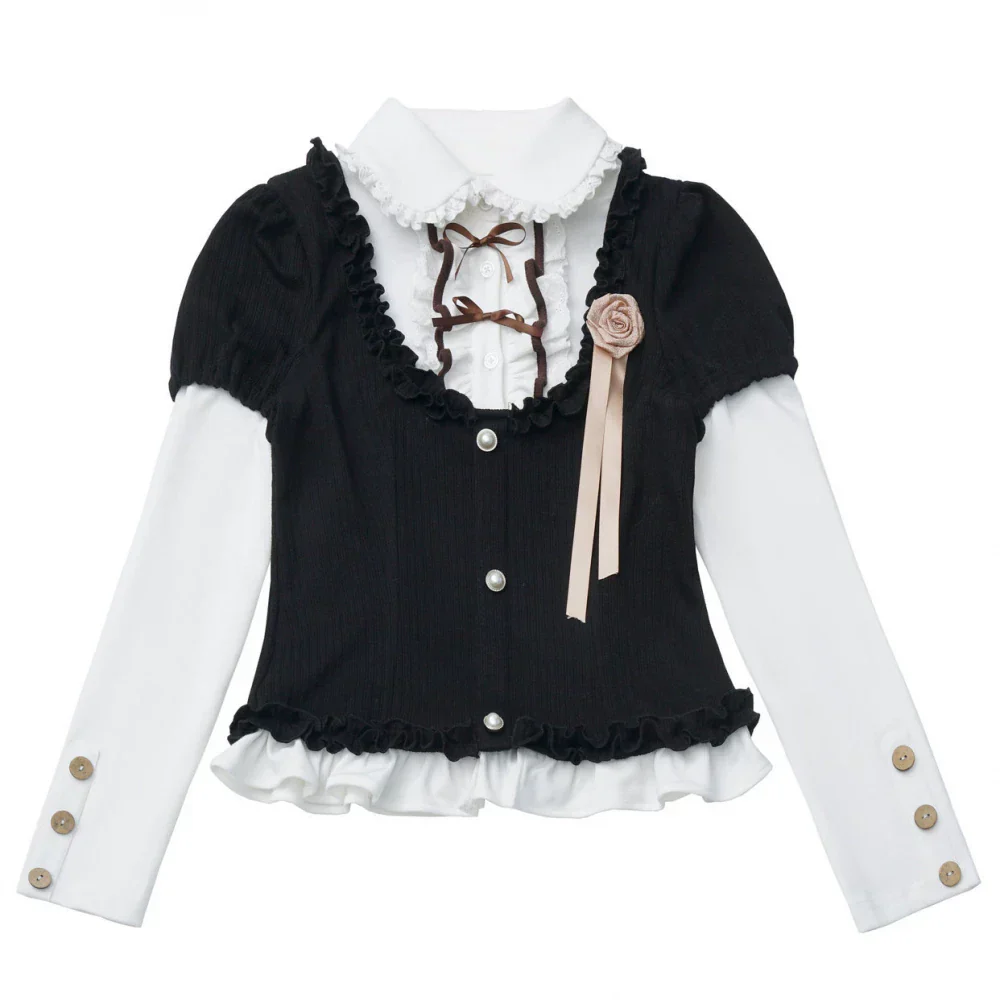 College Lace Top + Cake Tiered Skirt - Image 14