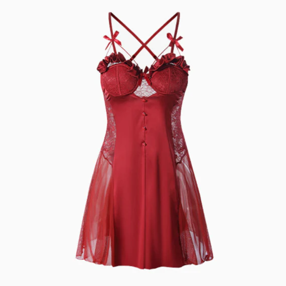 Rose Chest Pads Nightgown - Image 10