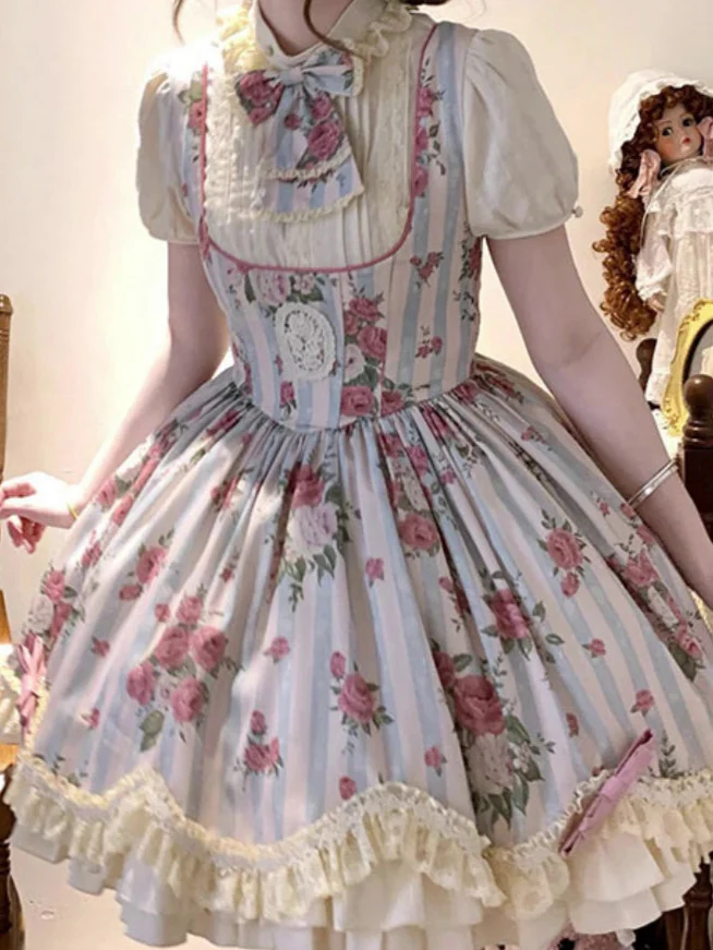 Rose Floral Lolita Princess Dress - Image 2
