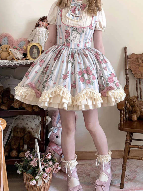 Rose Floral Lolita Princess Dress - Image 6