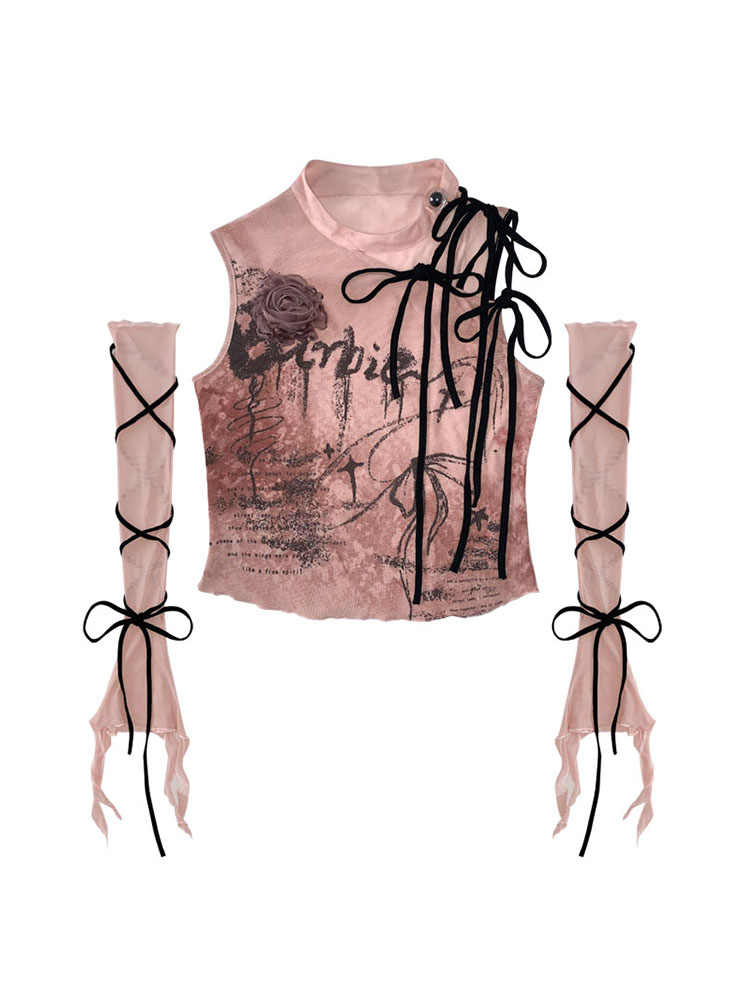 Rose Hollow Halter Neck Top - Image 5