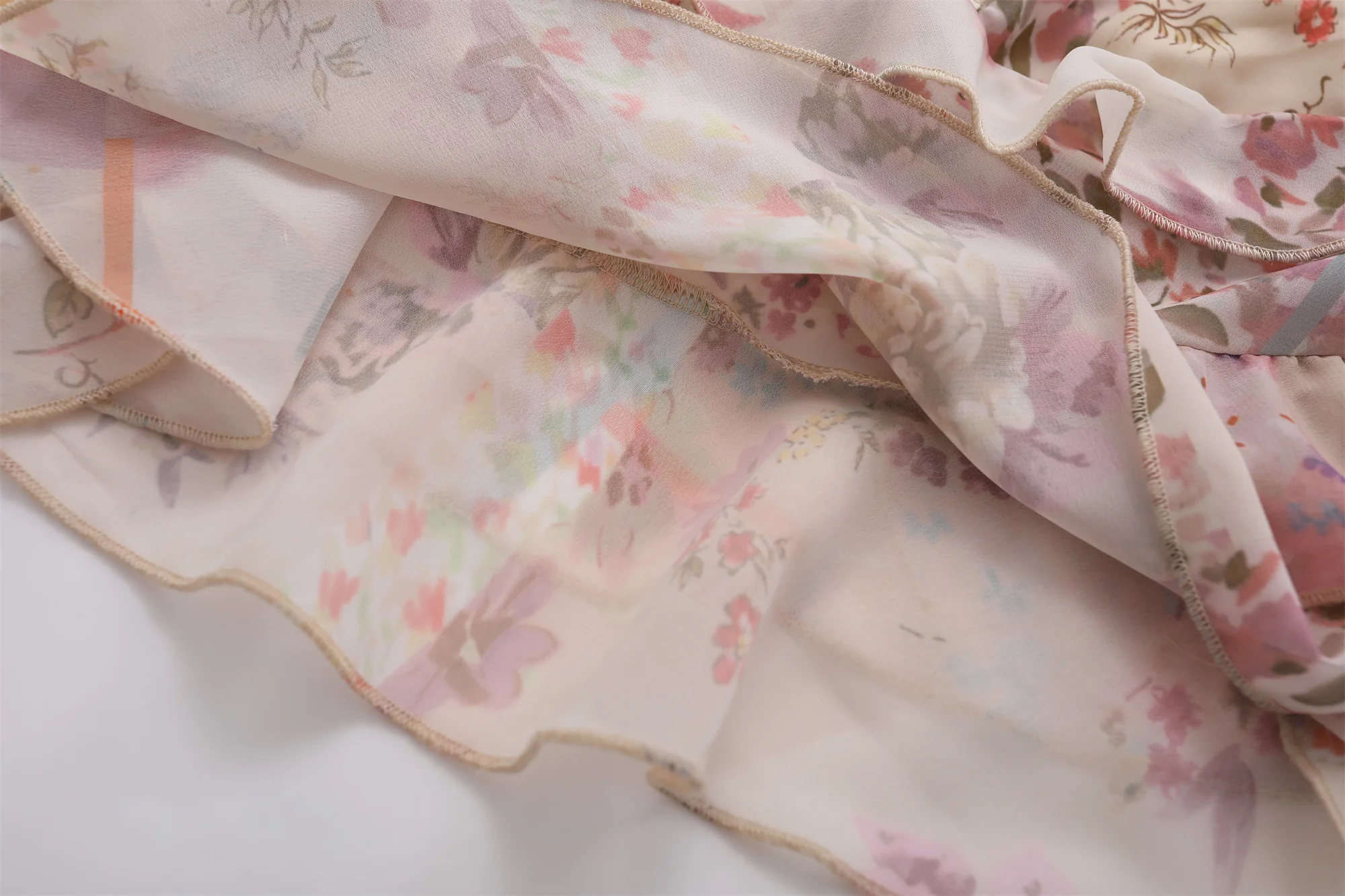 Rose Irregular Ruffled Floral Coquette Dress - Image 3