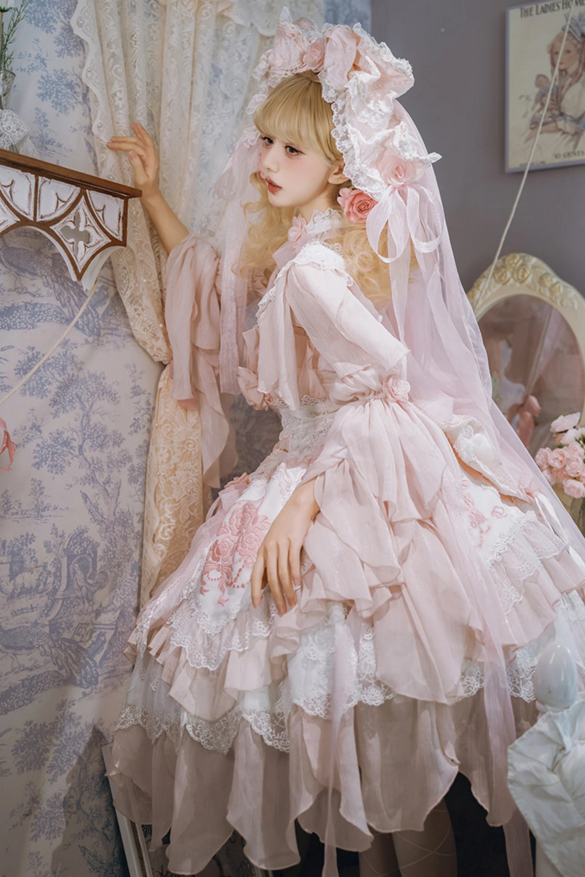 Fairy Princess Lolita Jumper Skirt + Hair Accessories + Sleeves - Image 12