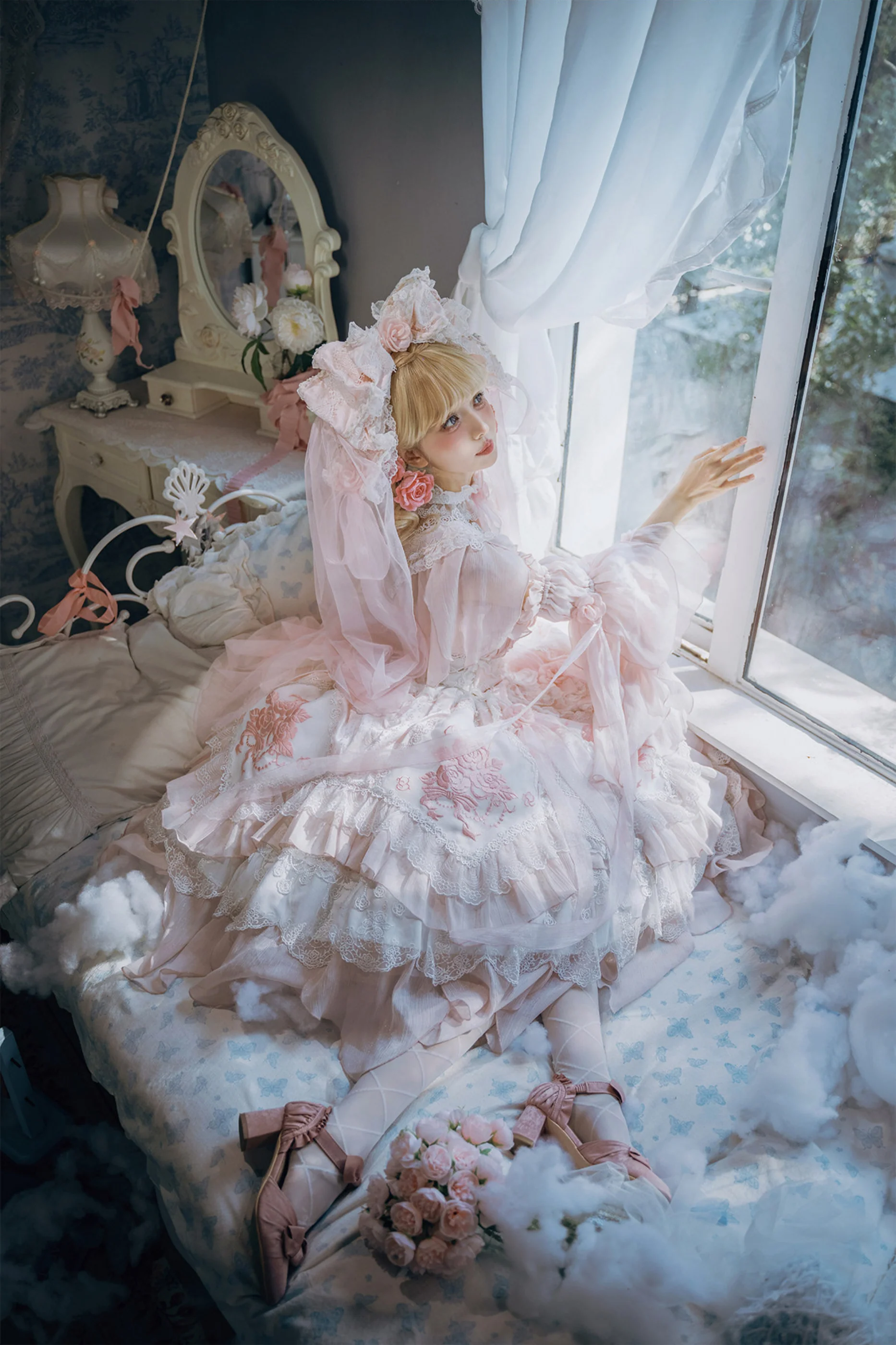 Fairy Princess Lolita Jumper Skirt + Hair Accessories + Sleeves - Image 13