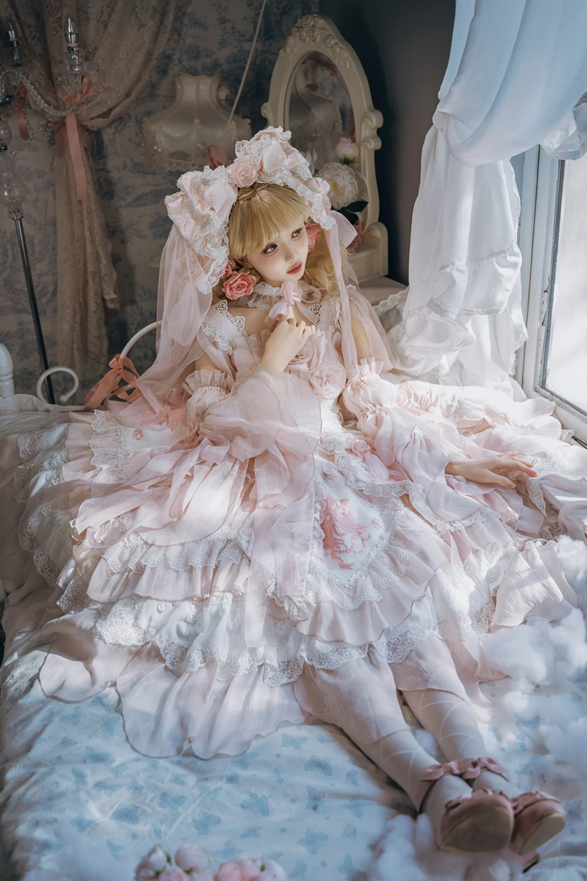 Fairy Princess Lolita Jumper Skirt + Hair Accessories + Sleeves - Image 15