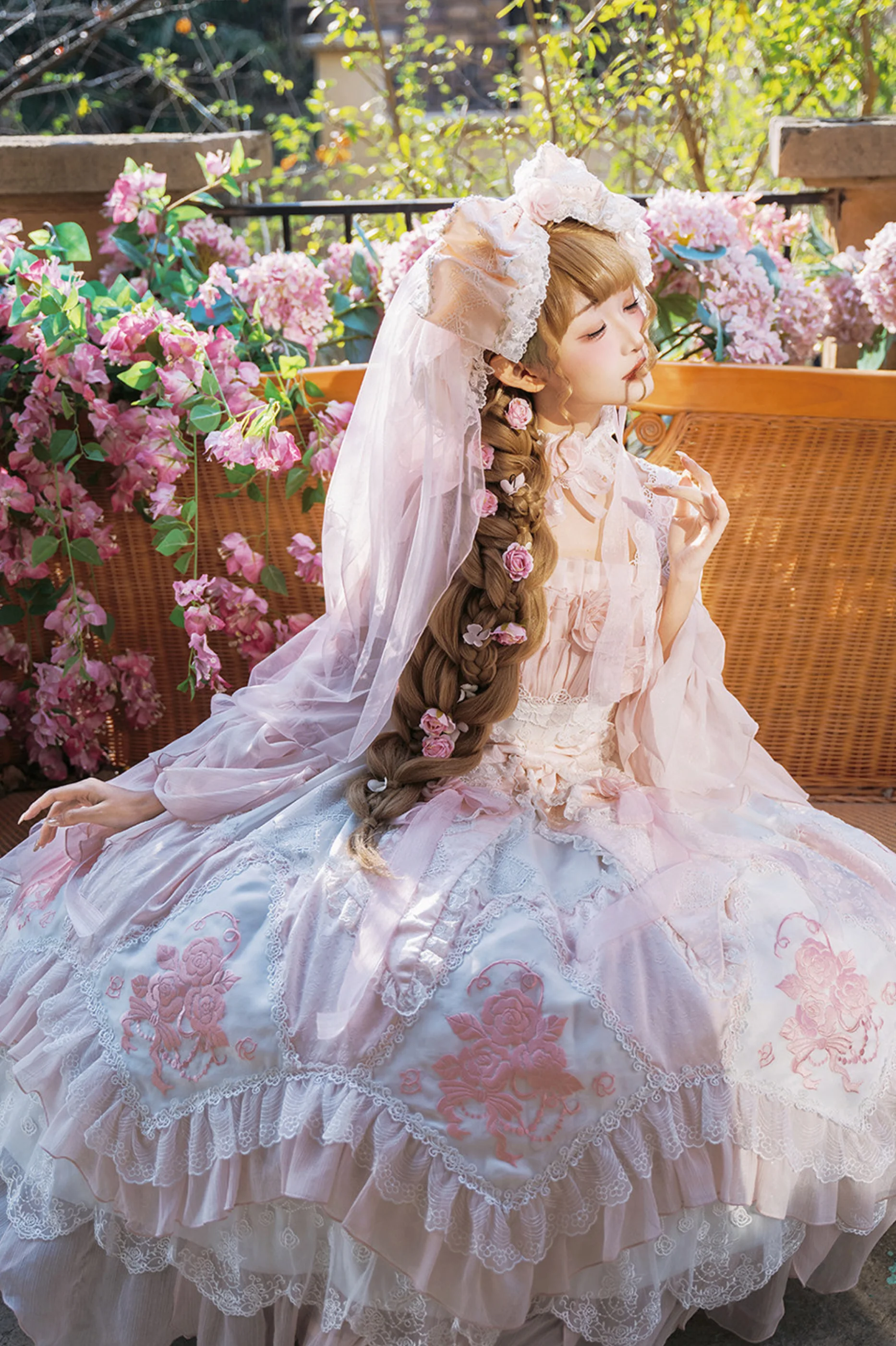 Fairy Princess Lolita Jumper Skirt + Hair Accessories + Sleeves - Image 18