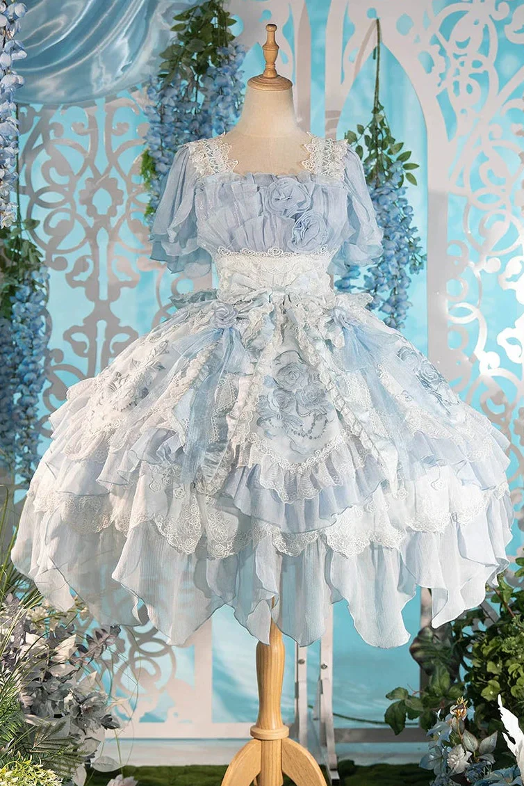 Fairy Princess Lolita Jumper Skirt + Hair Accessories + Sleeves - Image 2