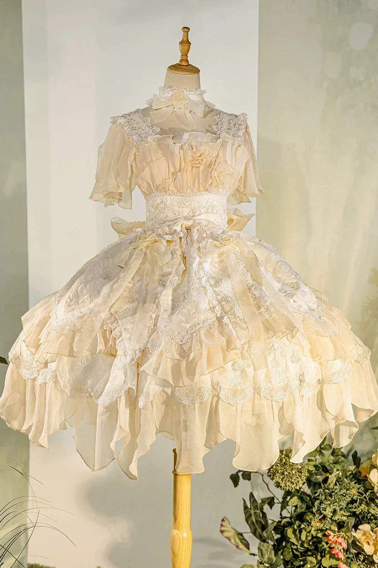 Fairy Princess Lolita Jumper Skirt + Hair Accessories + Sleeves - Image 22