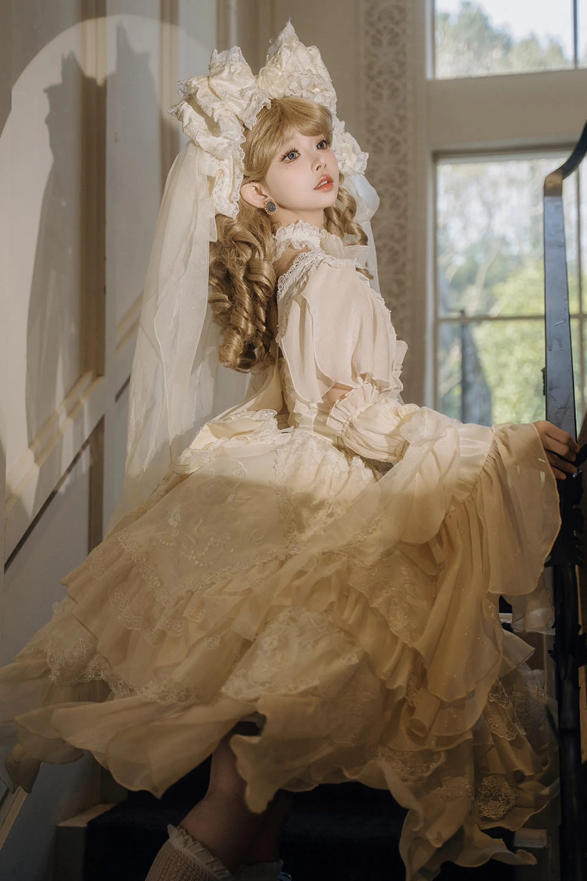 Fairy Princess Lolita Jumper Skirt + Hair Accessories + Sleeves - Image 36