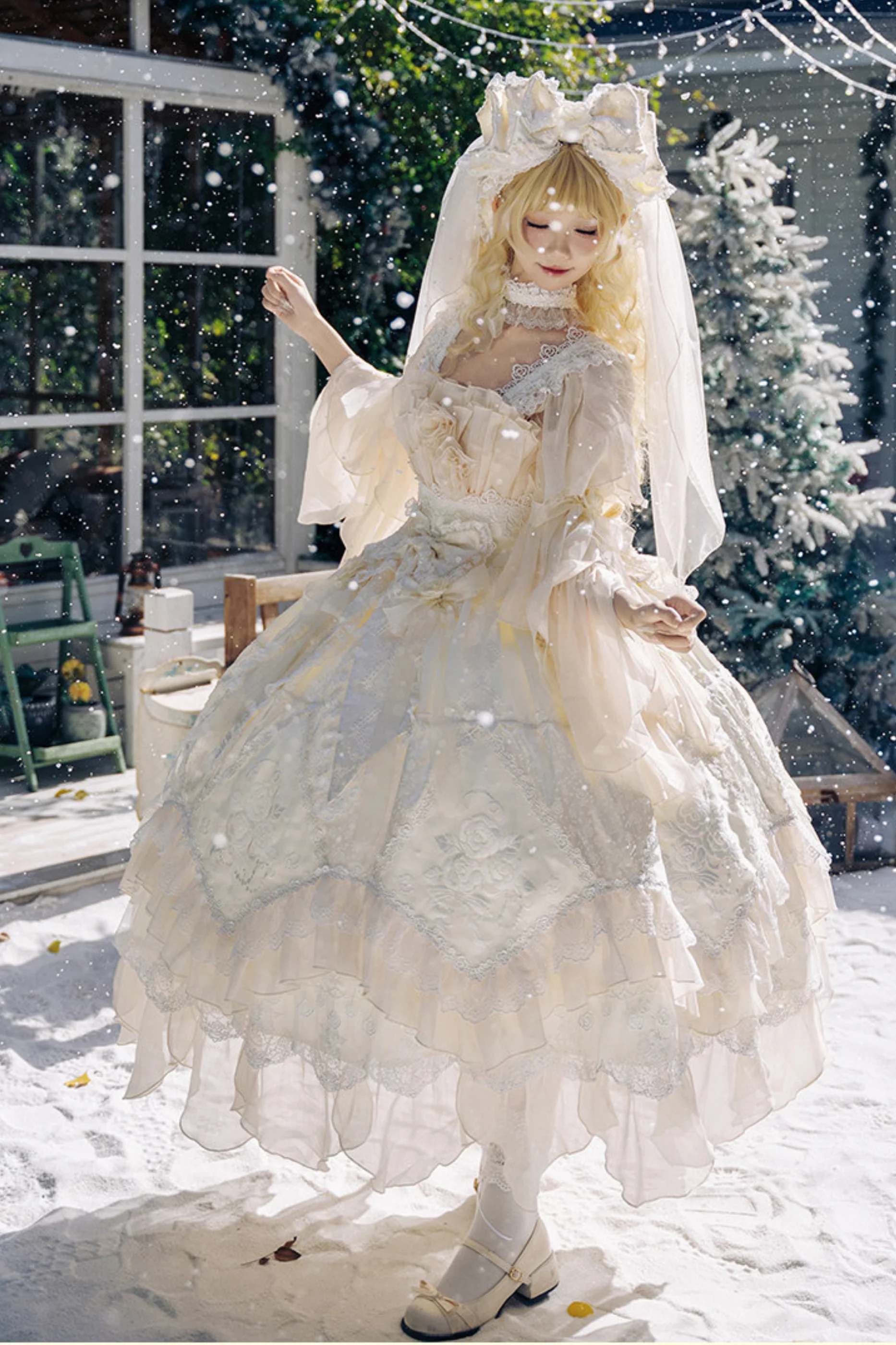 Fairy Princess Lolita Jumper Skirt + Hair Accessories + Sleeves - Image 37
