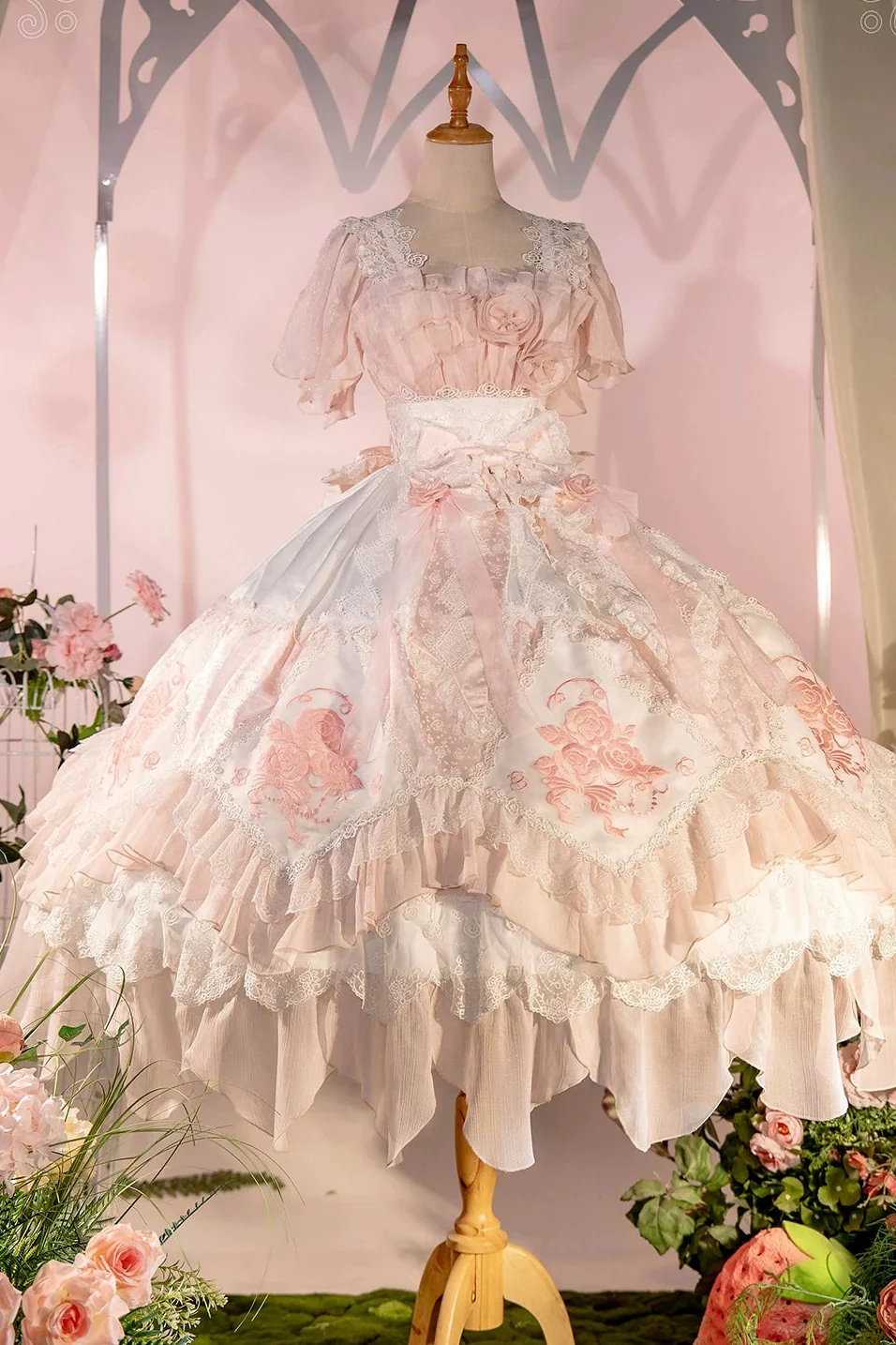 Fairy Princess Lolita Jumper Skirt + Hair Accessories + Sleeves - Image 4