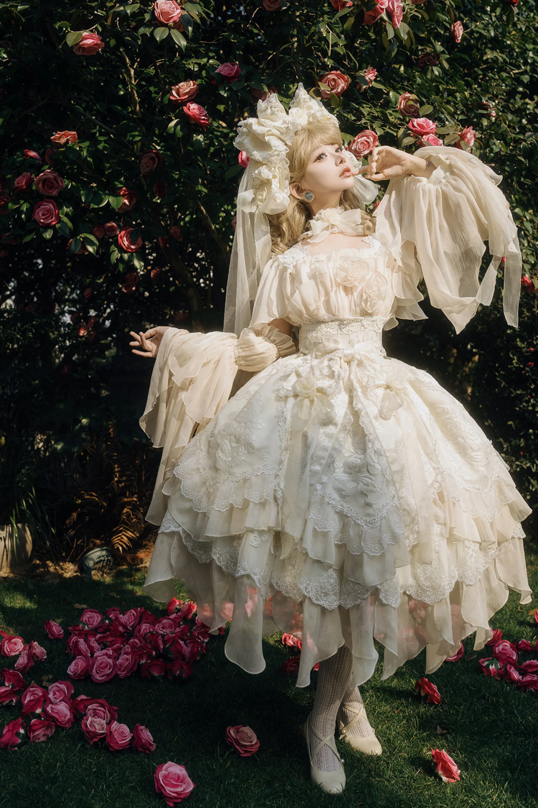 Fairy Princess Lolita Jumper Skirt + Hair Accessories + Sleeves - Image 40