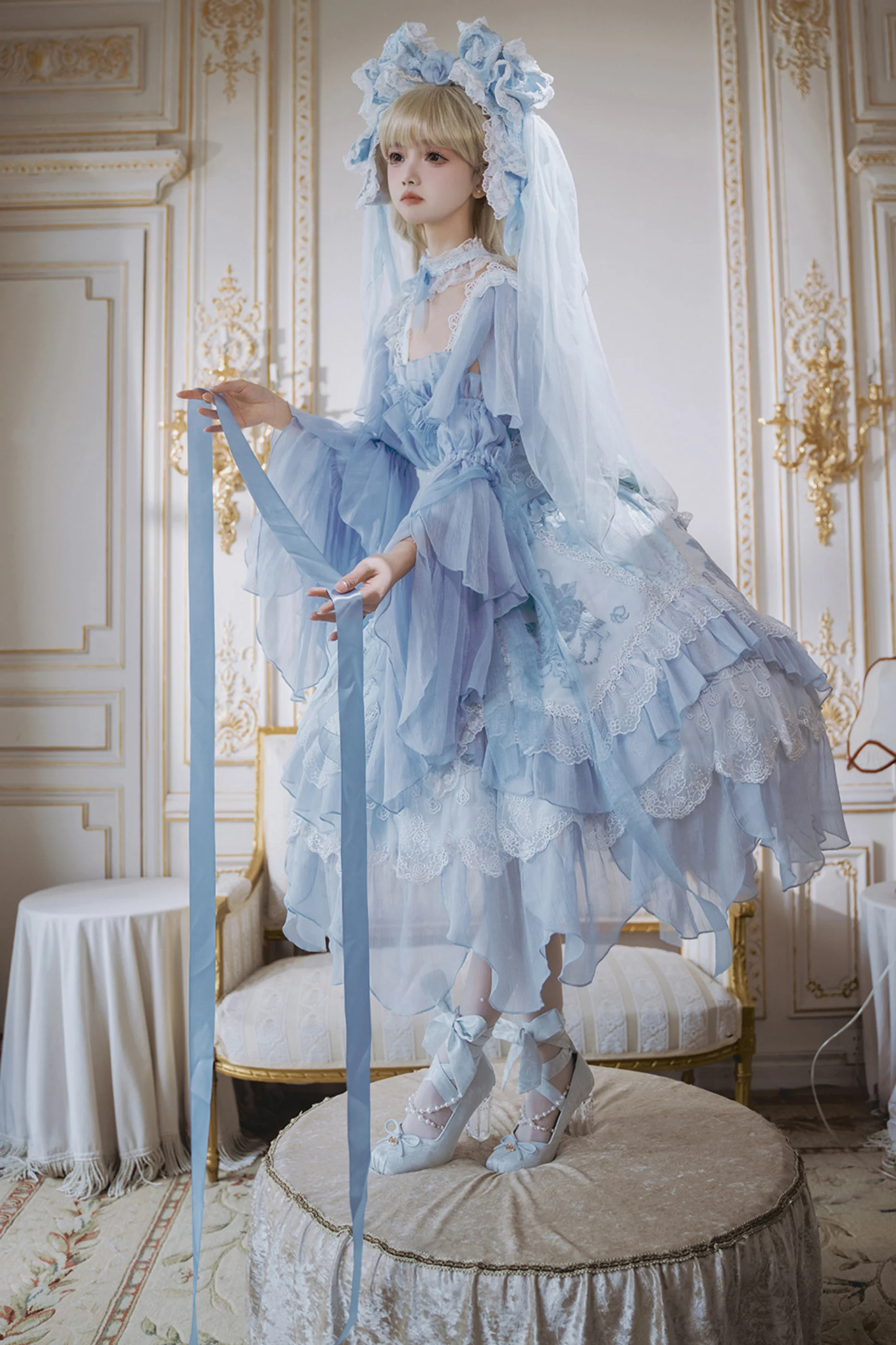 Fairy Princess Lolita Jumper Skirt + Hair Accessories + Sleeves - Image 48