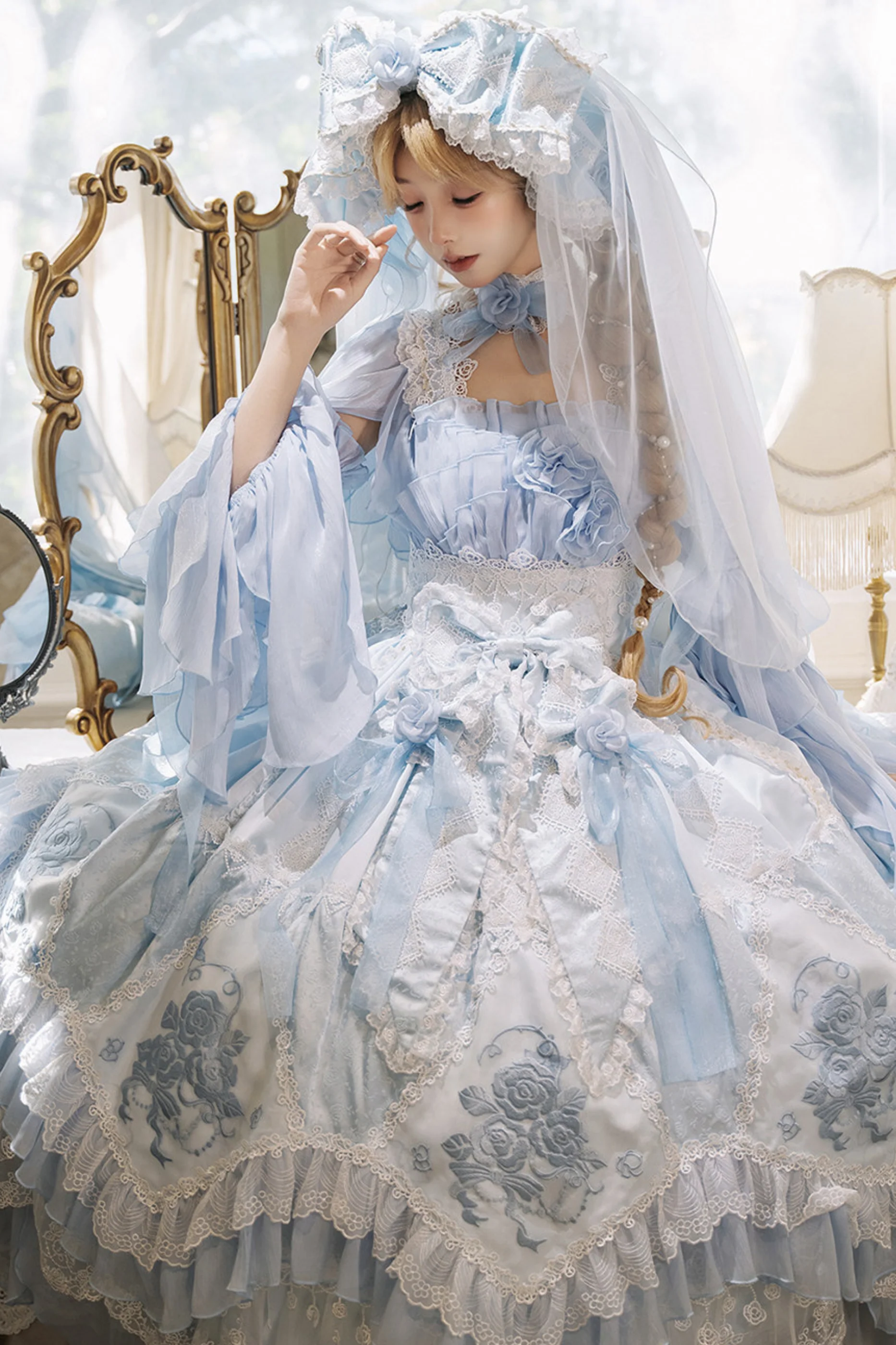 Fairy Princess Lolita Jumper Skirt + Hair Accessories + Sleeves - Image 55
