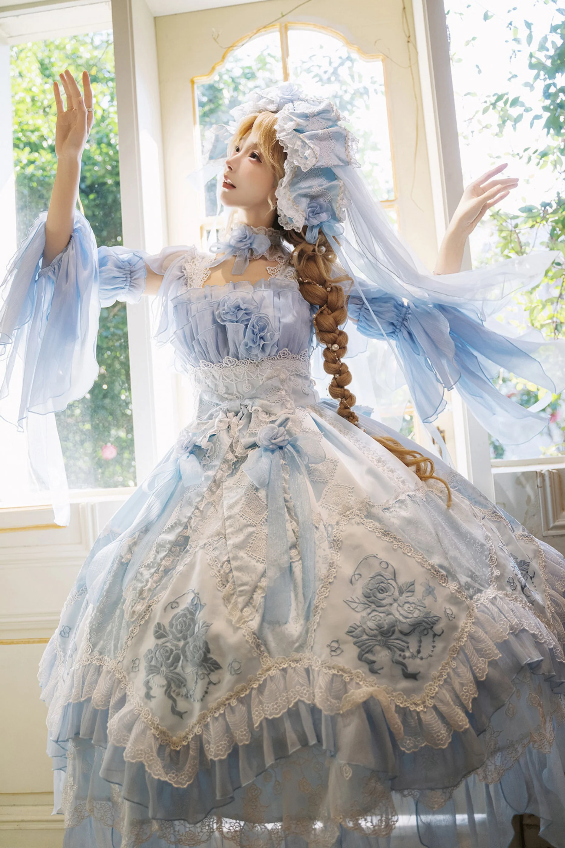 Fairy Princess Lolita Jumper Skirt + Hair Accessories + Sleeves - Image 56