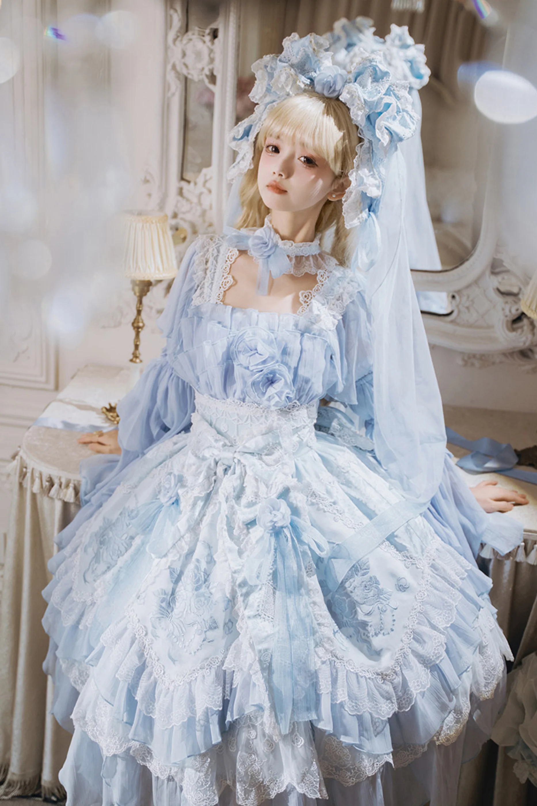 Fairy Princess Lolita Jumper Skirt + Hair Accessories + Sleeves - Image 58