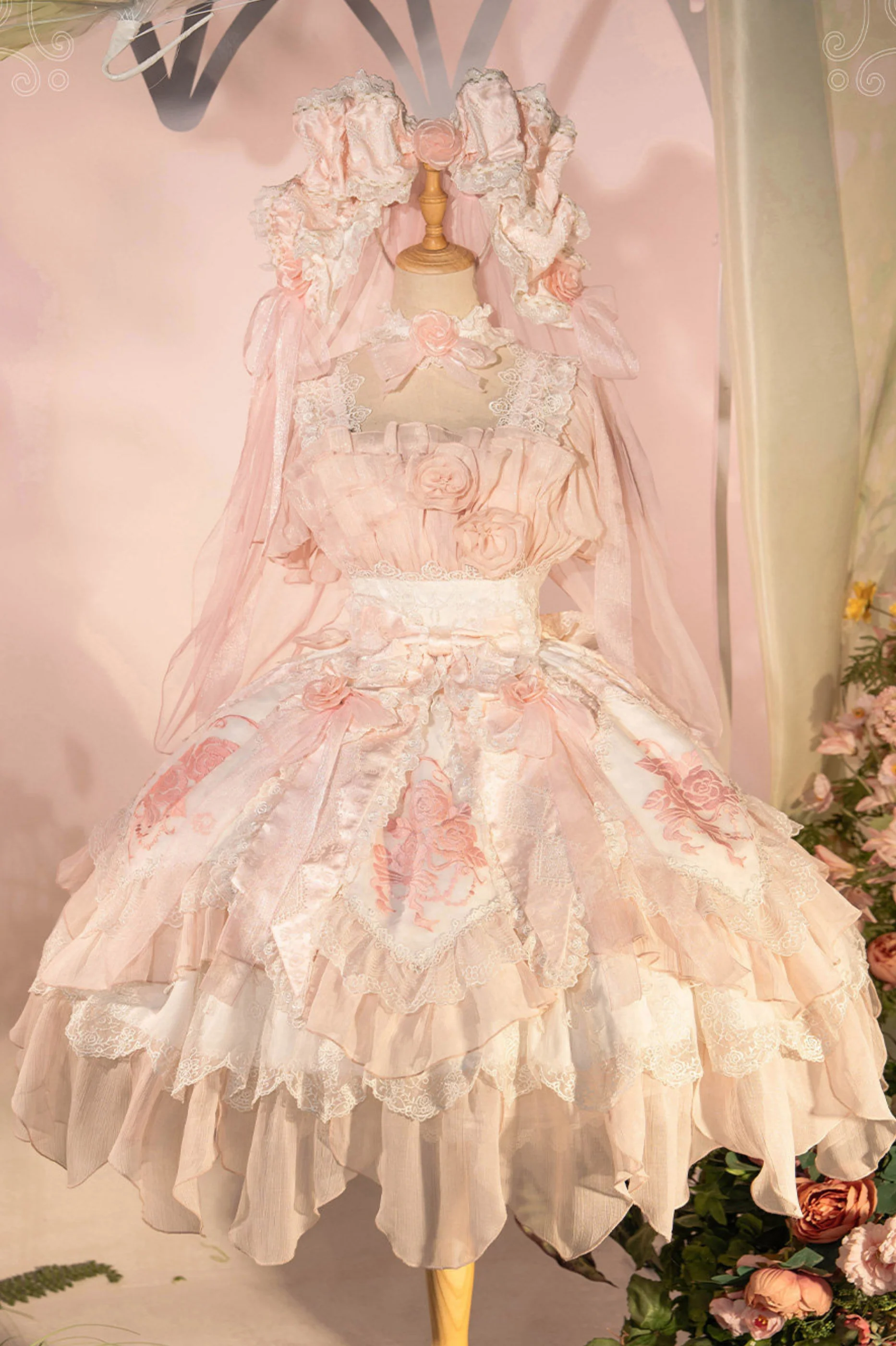 Fairy Princess Lolita Jumper Skirt + Hair Accessories + Sleeves - Image 6