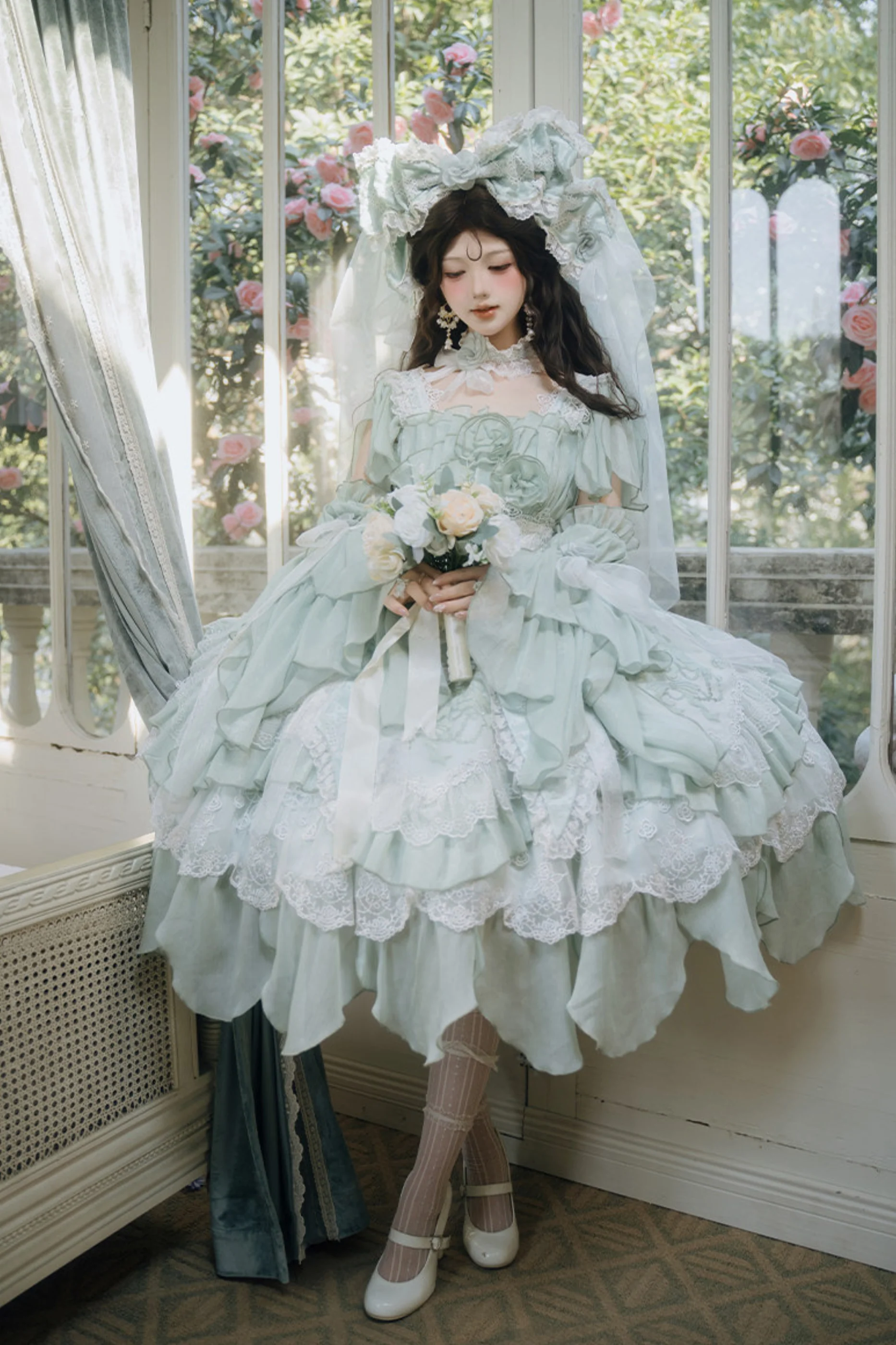 Fairy Princess Lolita Jumper Skirt + Hair Accessories + Sleeves - Image 74